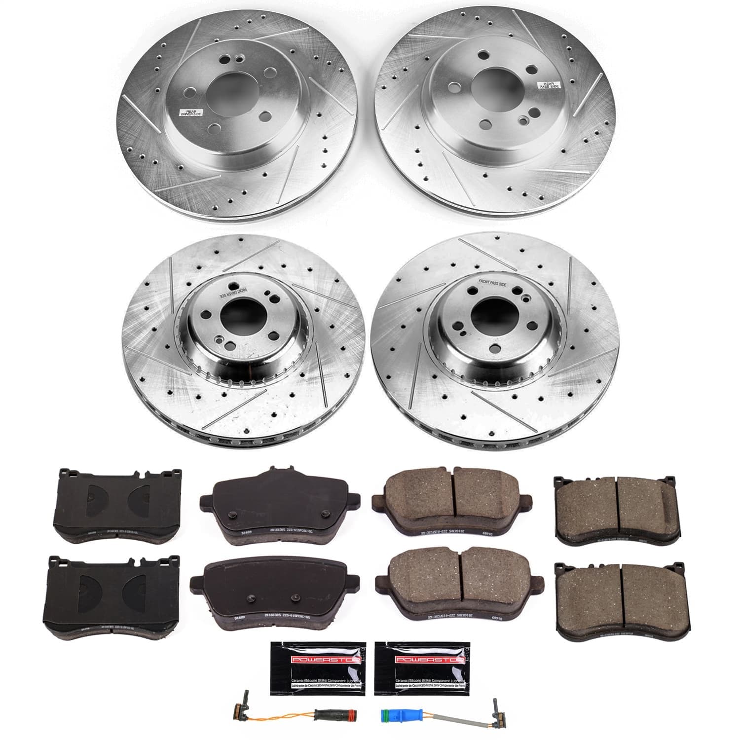 Power Stop - K9160 - Front and Rear - Disc Brake Pad and Rotor Kit image 1