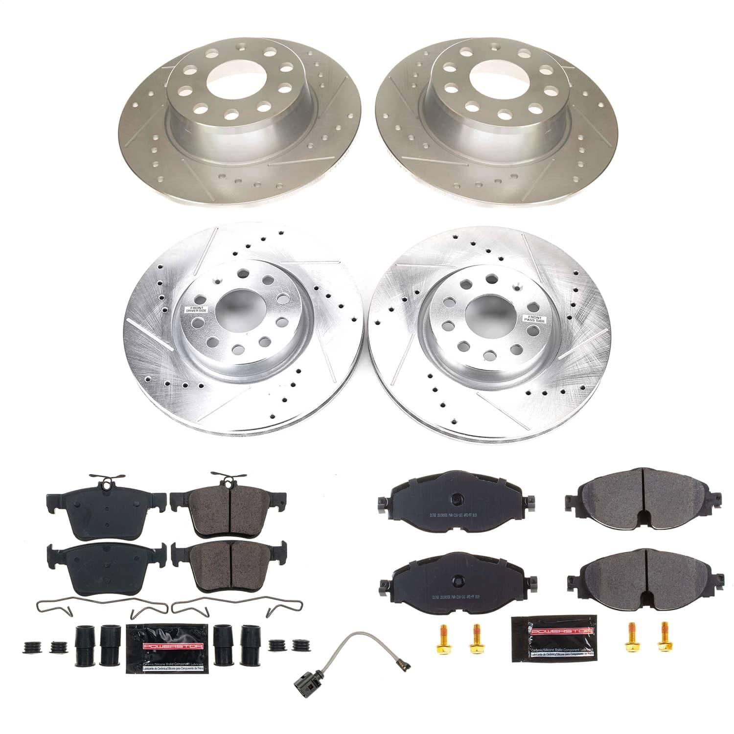 Power Stop - K9193 - Front and Rear - Disc Brake Pad and Rotor Kit image 1