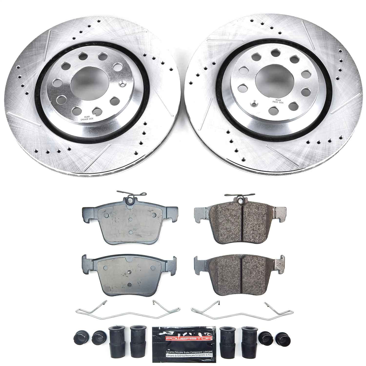 Power Stop - K9214 - Rear - Disc Brake Pad and Rotor Kit image 1