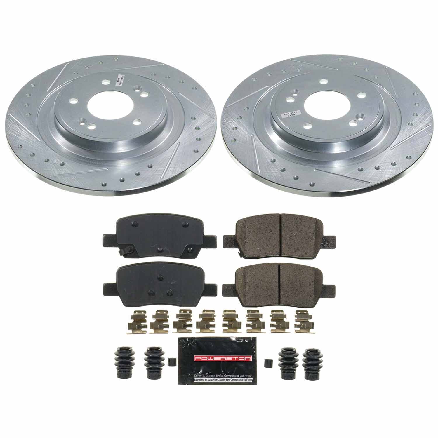 Power Stop - K9221 - Rear - Disc Brake Pad and Rotor Kit image 1