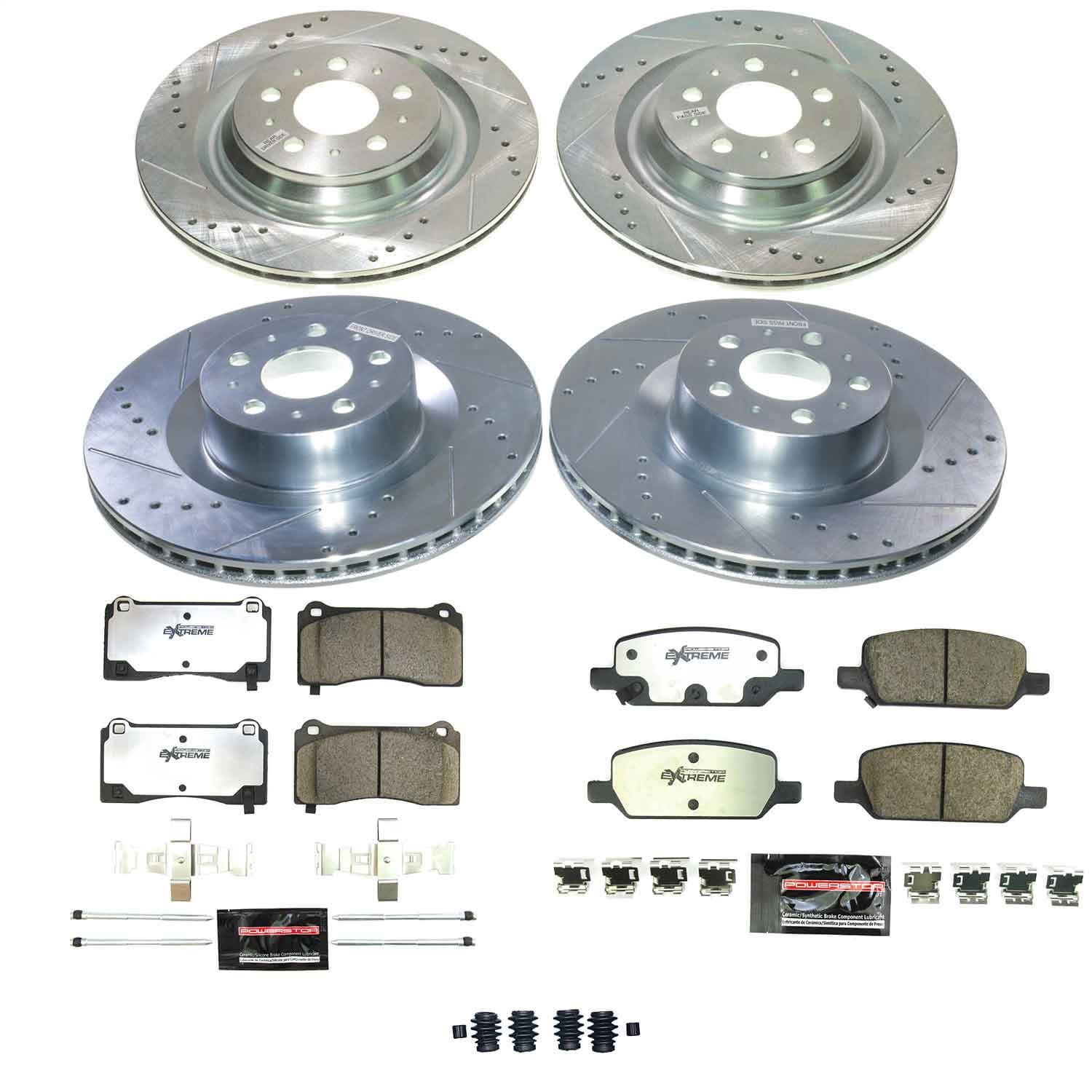 Power Stop - K9252-26 - Front and Rear - Disc Brake Pad and Rotor Kit image 1