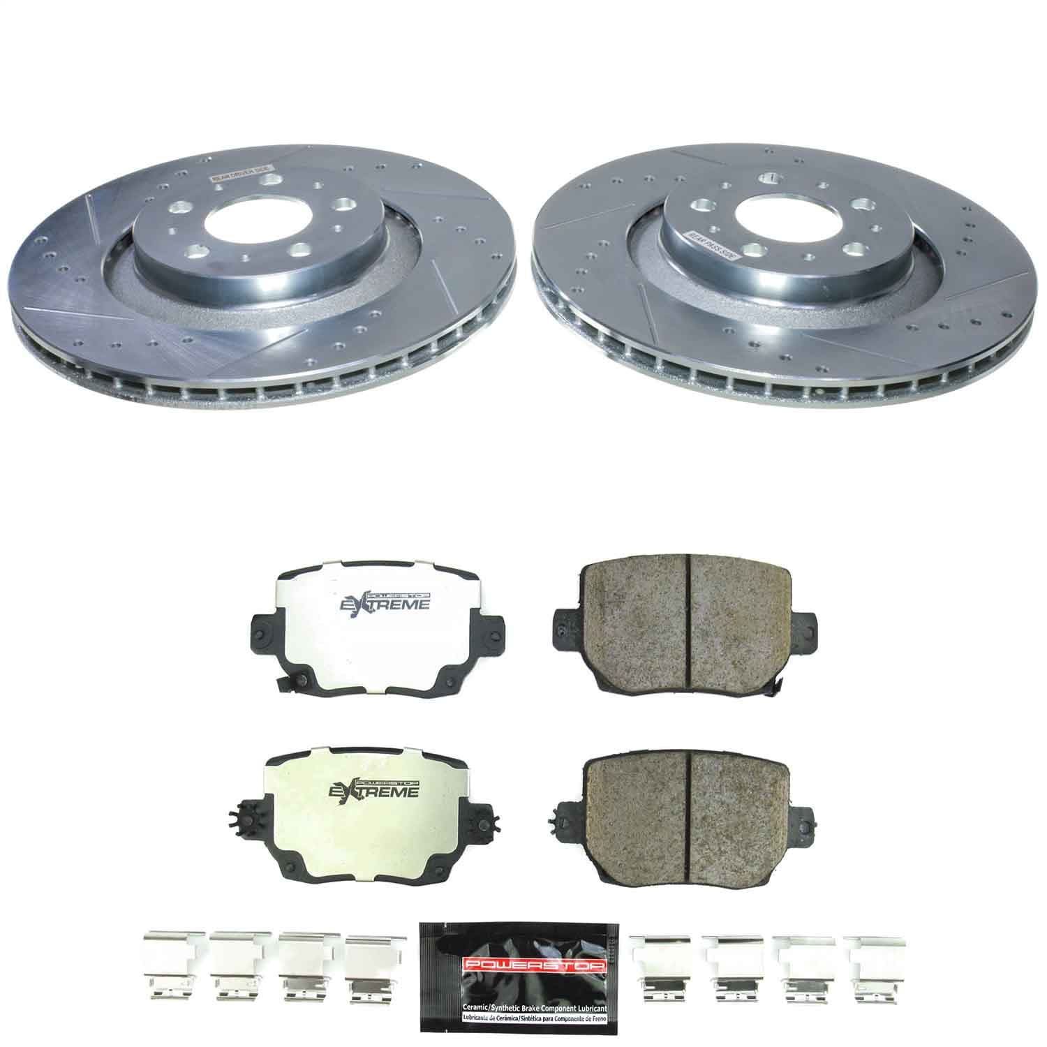 Power Stop - K9254-26 - Rear - Disc Brake Pad and Rotor Kit image 1