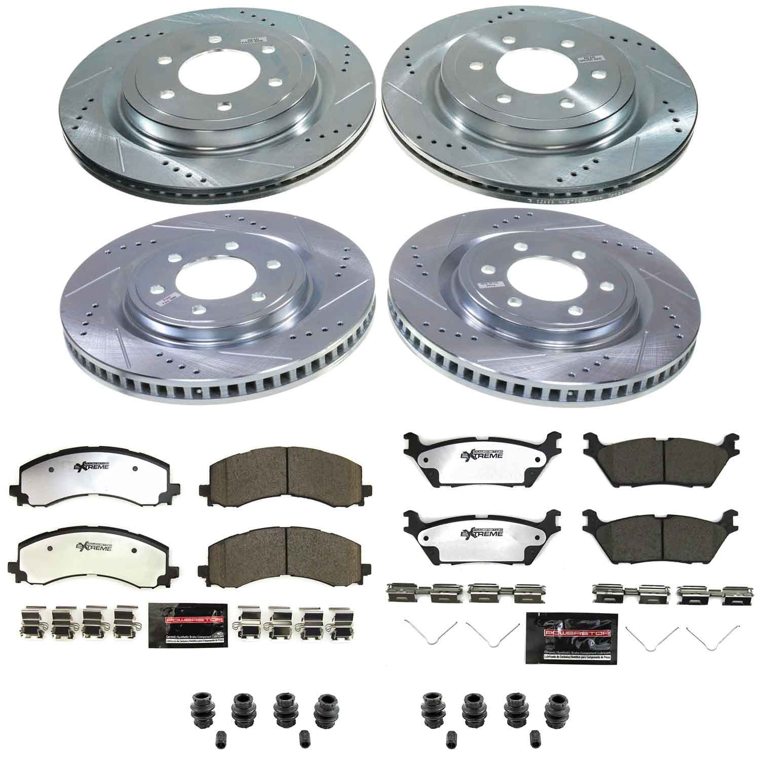 Power Stop - K9267-36 - Front and Rear - Disc Brake Pad and Rotor Kit image 1