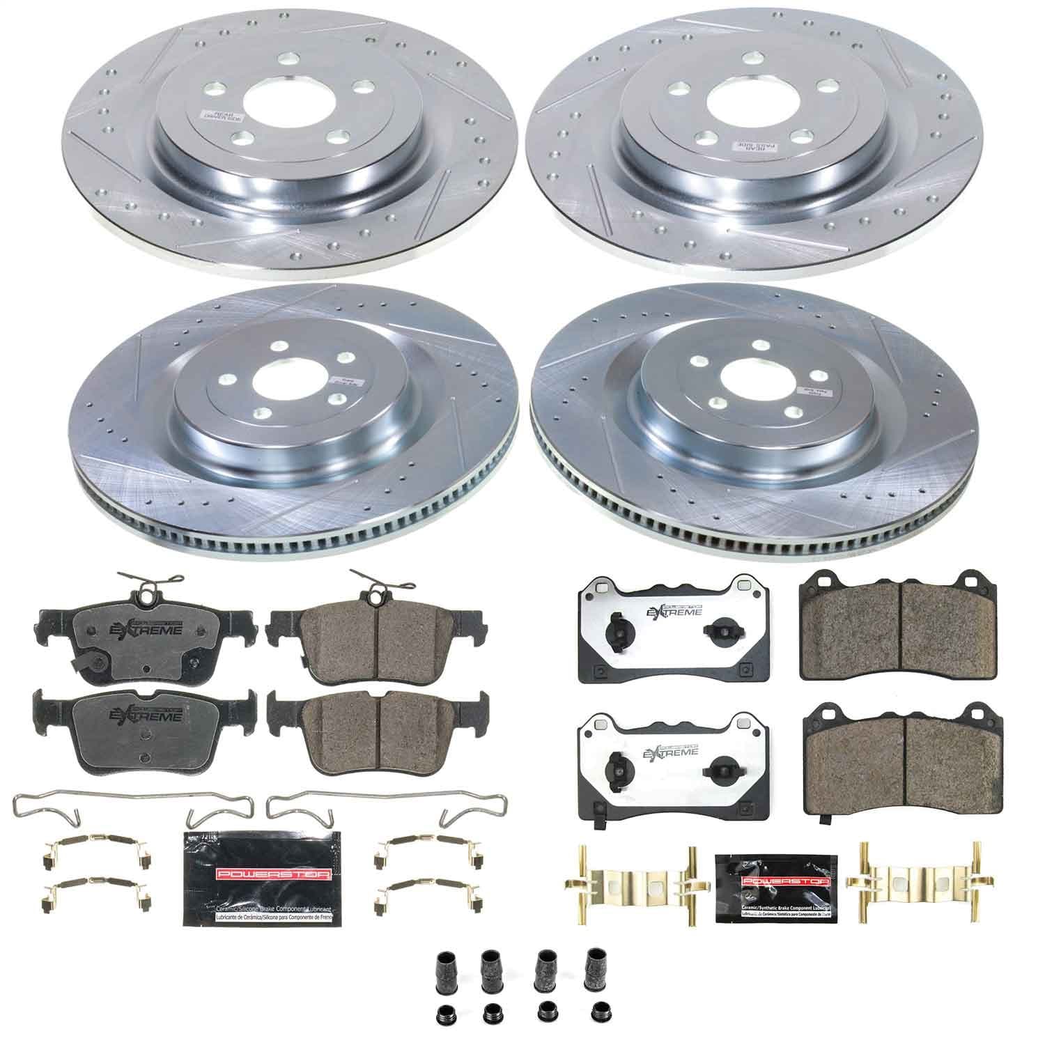 Power Stop - K9270-26 - Front and Rear - Disc Brake Pad and Rotor Kit image 1