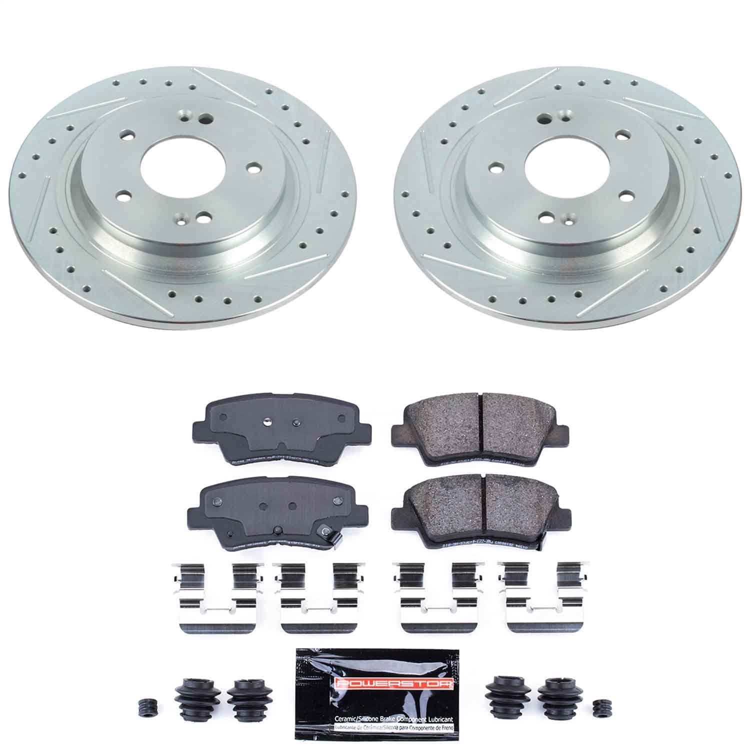 Power Stop - K9271 - Rear - Disc Brake Pad and Rotor Kit image 1