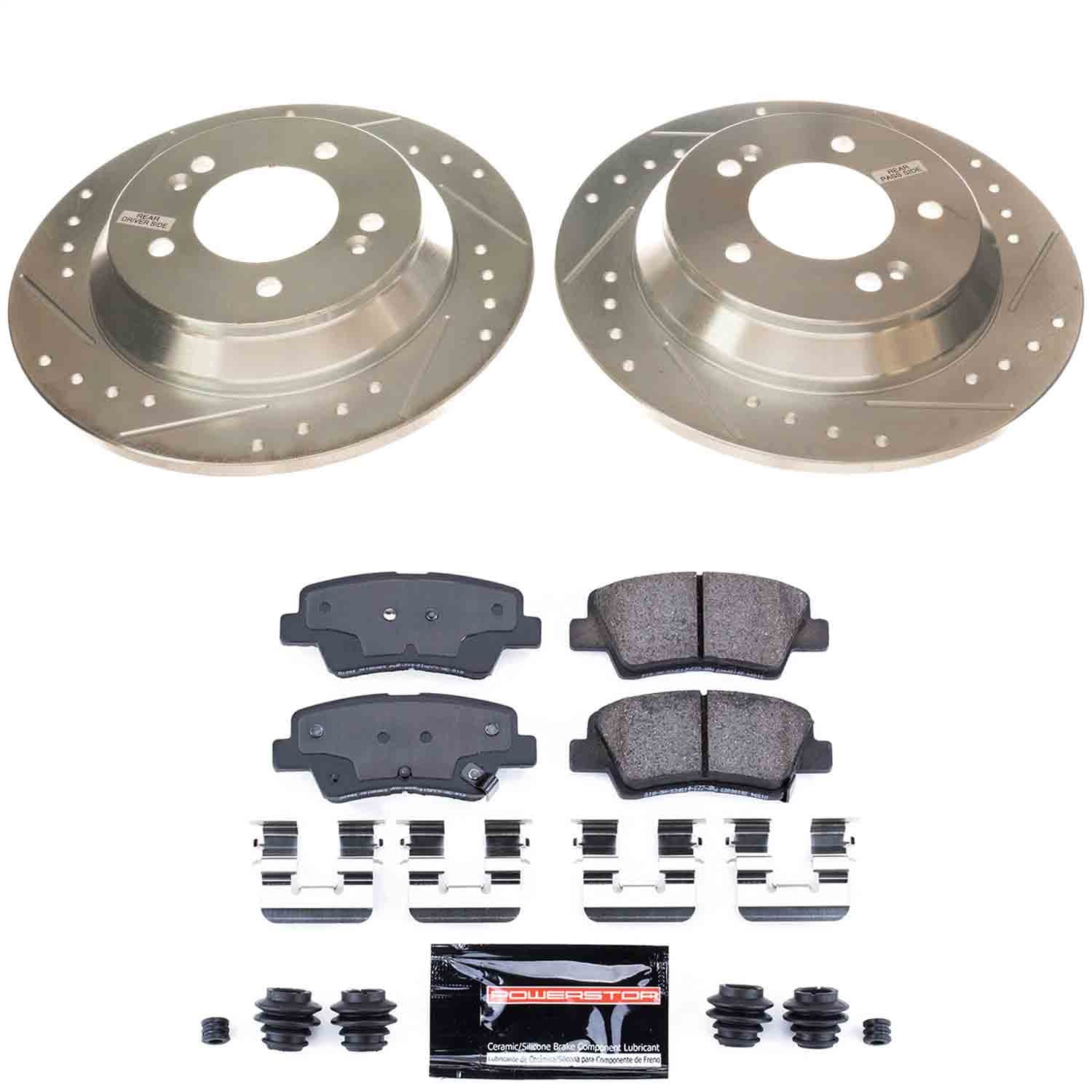 Power Stop - K9273 - Rear - Disc Brake Pad and Rotor Kit image 1