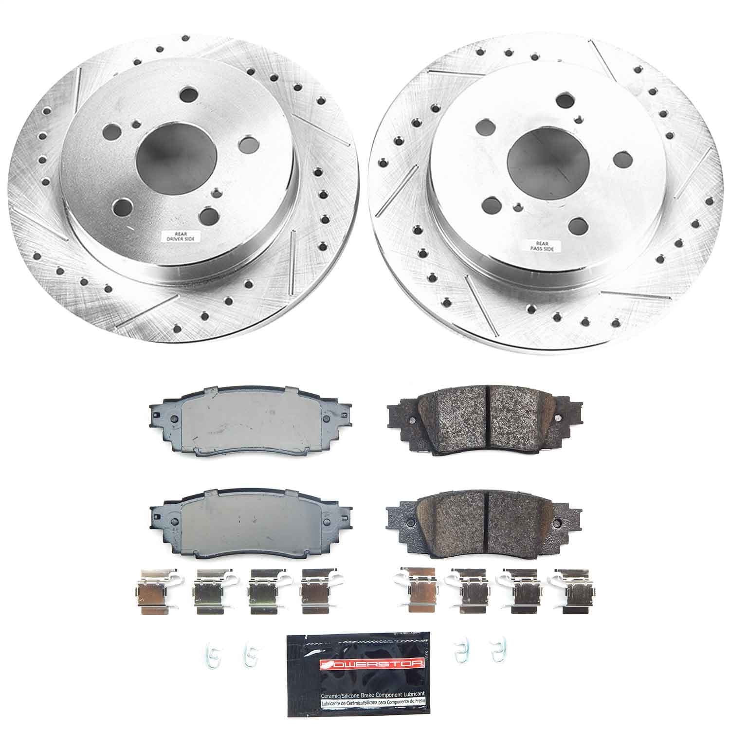 Power Stop - K9275 - Rear - Disc Brake Pad and Rotor Kit image 1