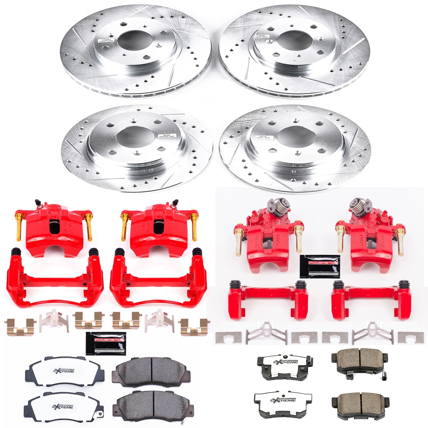 Power Stop - KC1038-26 - Front and Rear - Disc Brake Pad/Caliper and Rotor Kit image 8