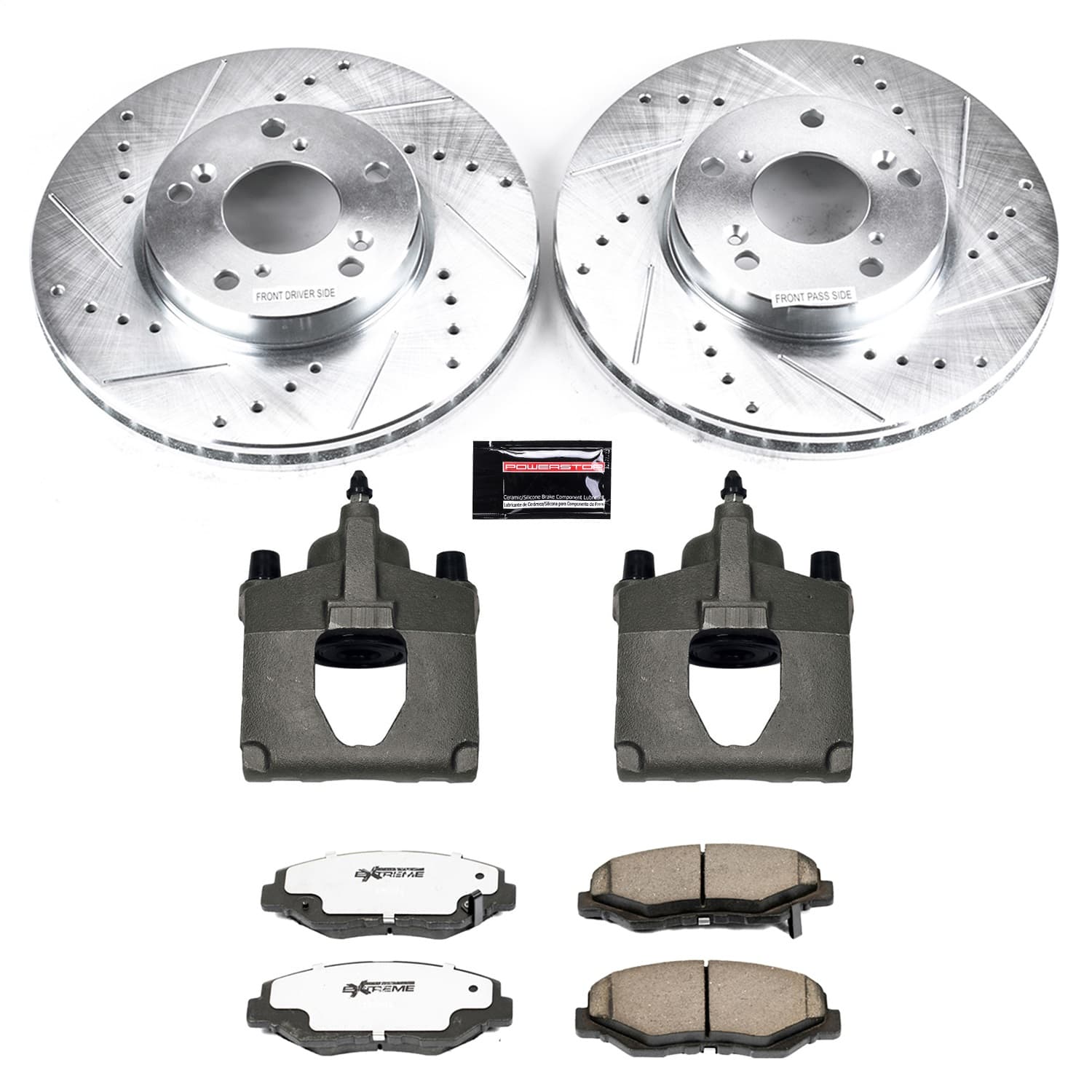 Power Stop - KC1043A-26 - Front - Disc Brake Pad/Caliper and Rotor Kit image 1
