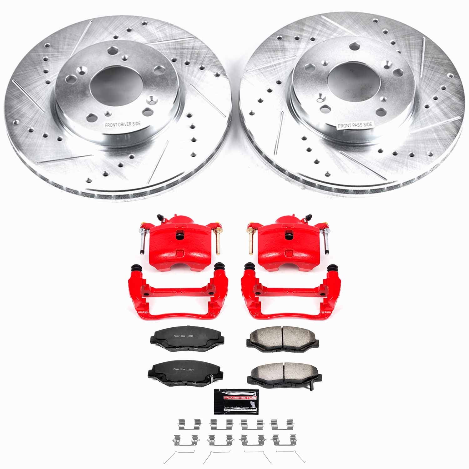 Power Stop - KC1043A-36 - Front - Disc Brake Pad/Caliper and Rotor Kit image 1