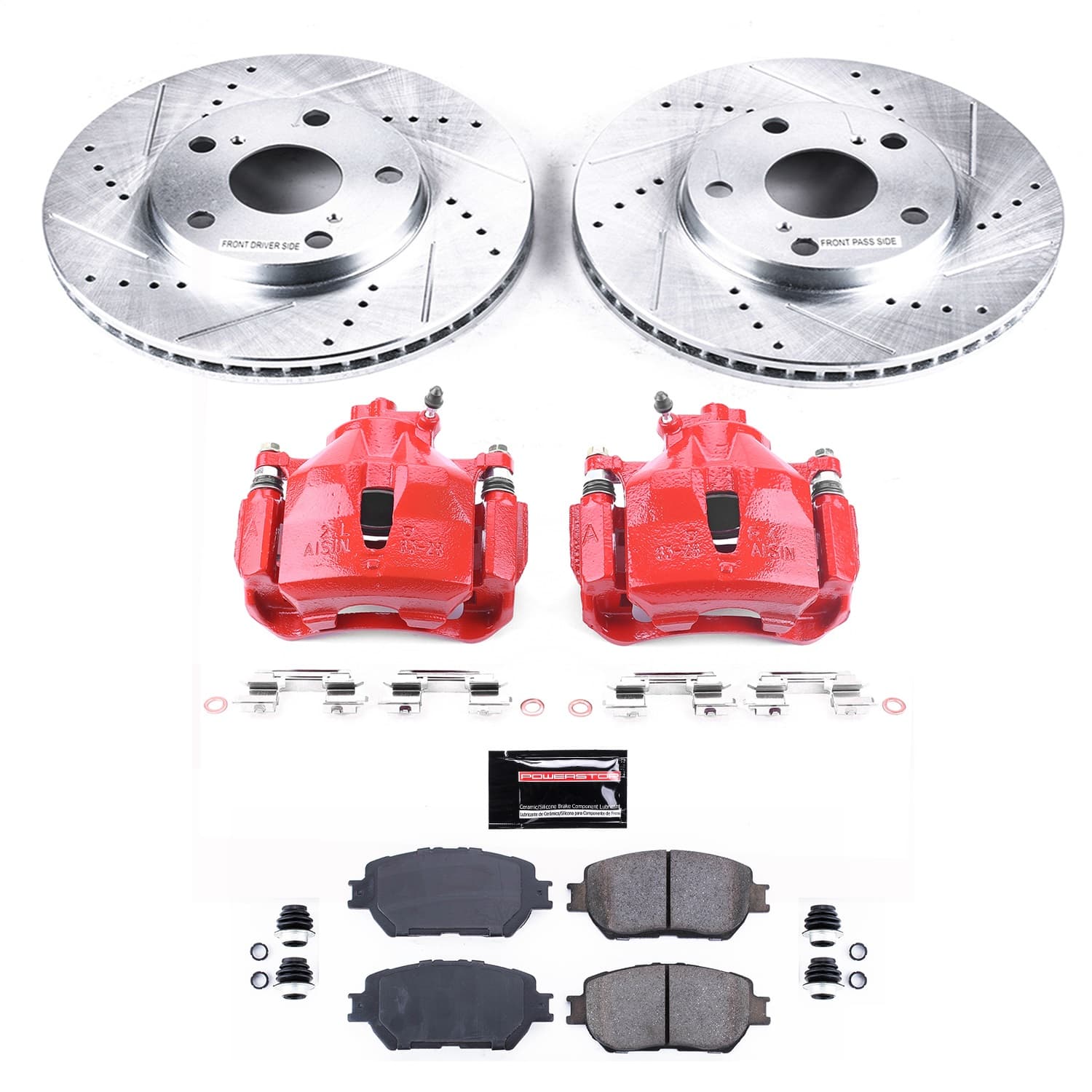 Power Stop - KC1064 - Front - Disc Brake Pad/Caliper and Rotor Kit image 1