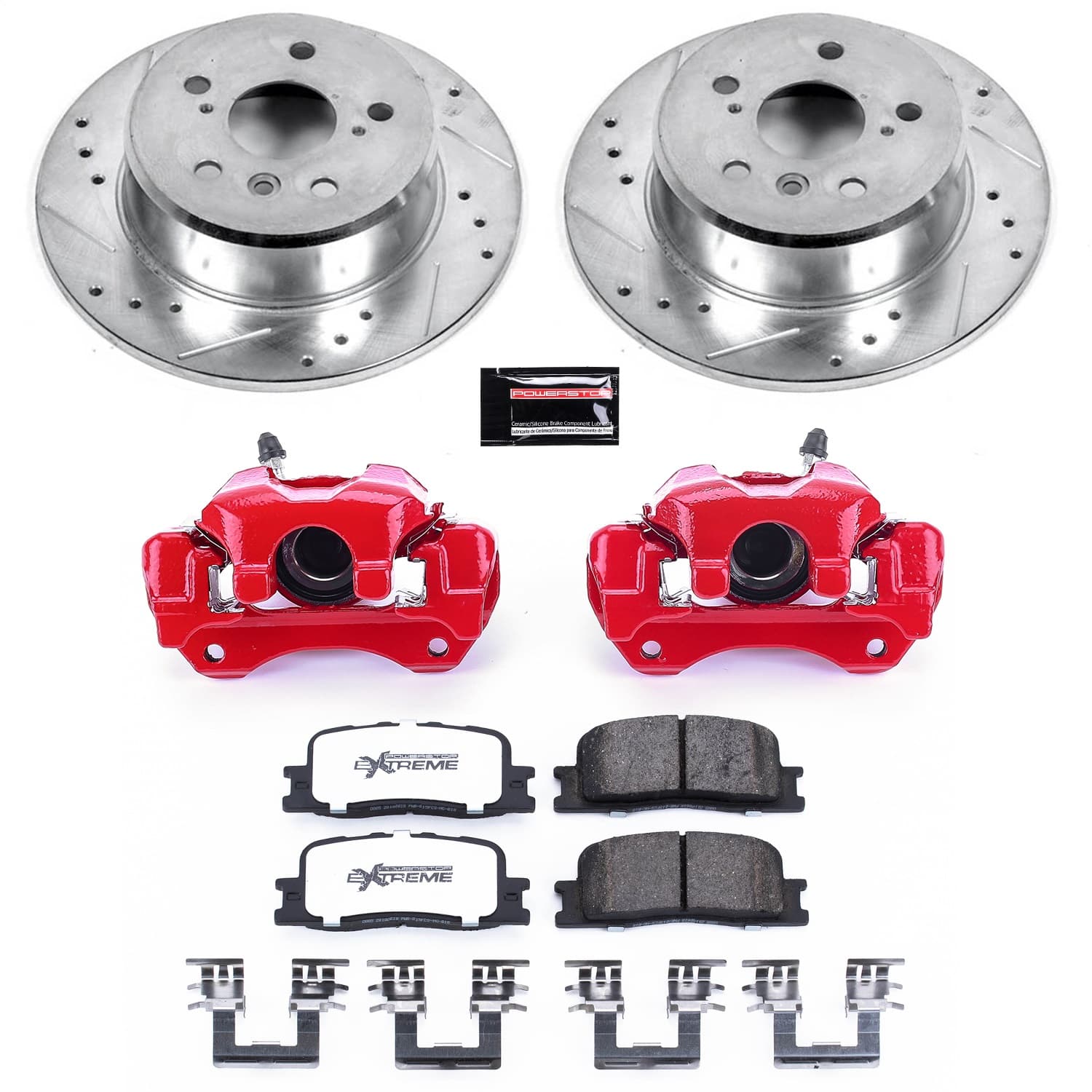 Power Stop - KC1069-36 - Rear - Disc Brake Pad/Caliper and Rotor Kit image 1