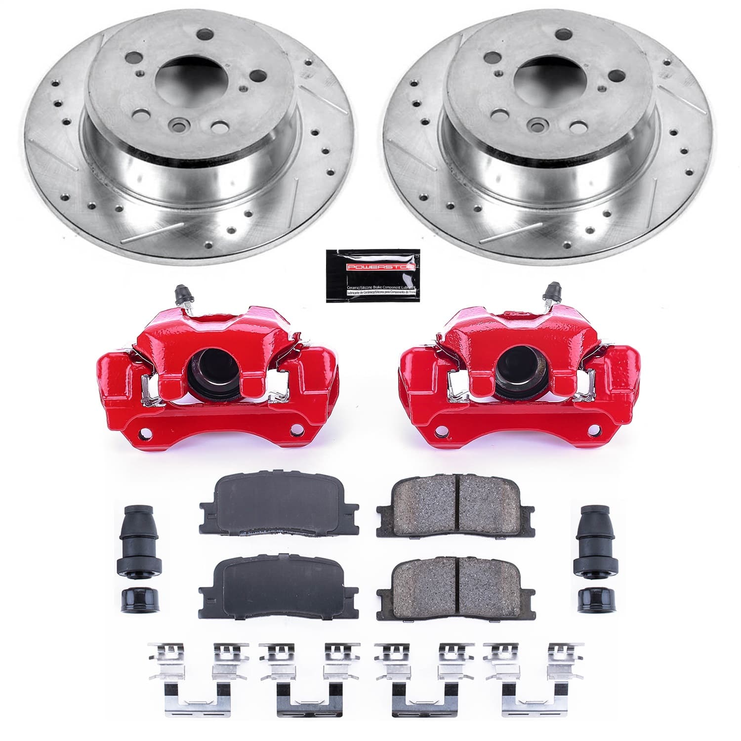 Power Stop - KC1069 - Rear - Disc Brake Pad/Caliper and Rotor Kit image 1