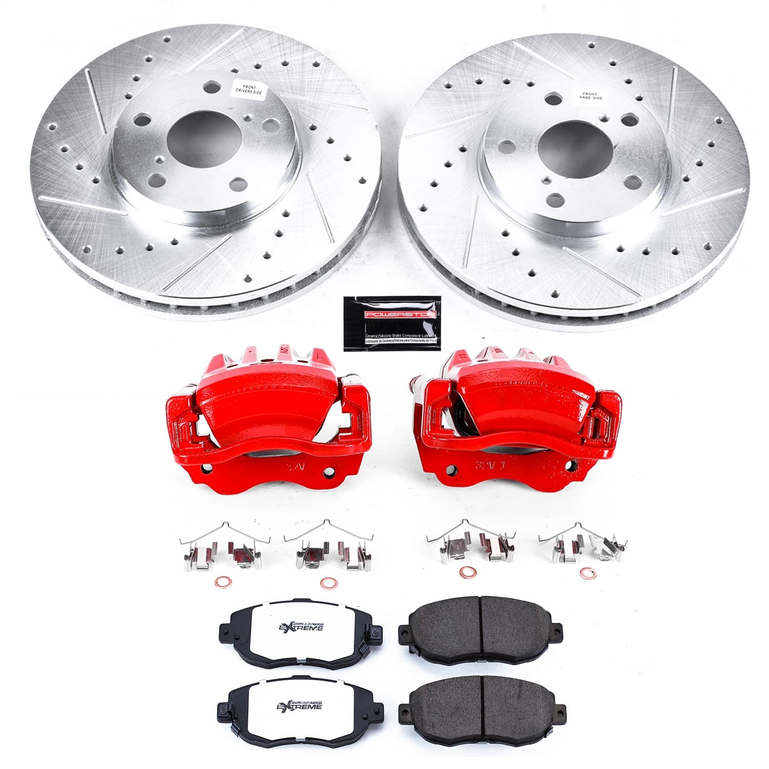 Power Stop - KC1077A-26 - Front - Disc Brake Pad/Caliper and Rotor Kit image 1