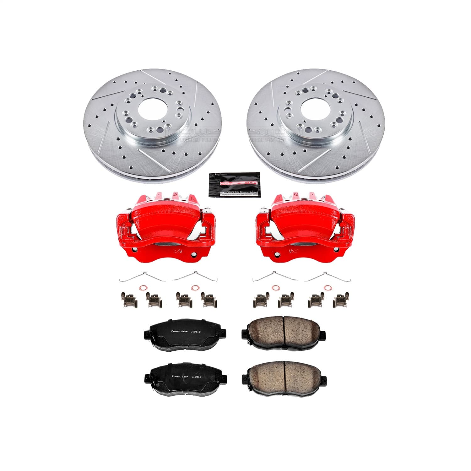 Power Stop - KC1077A - Front - Disc Brake Pad/Caliper and Rotor Kit image 1