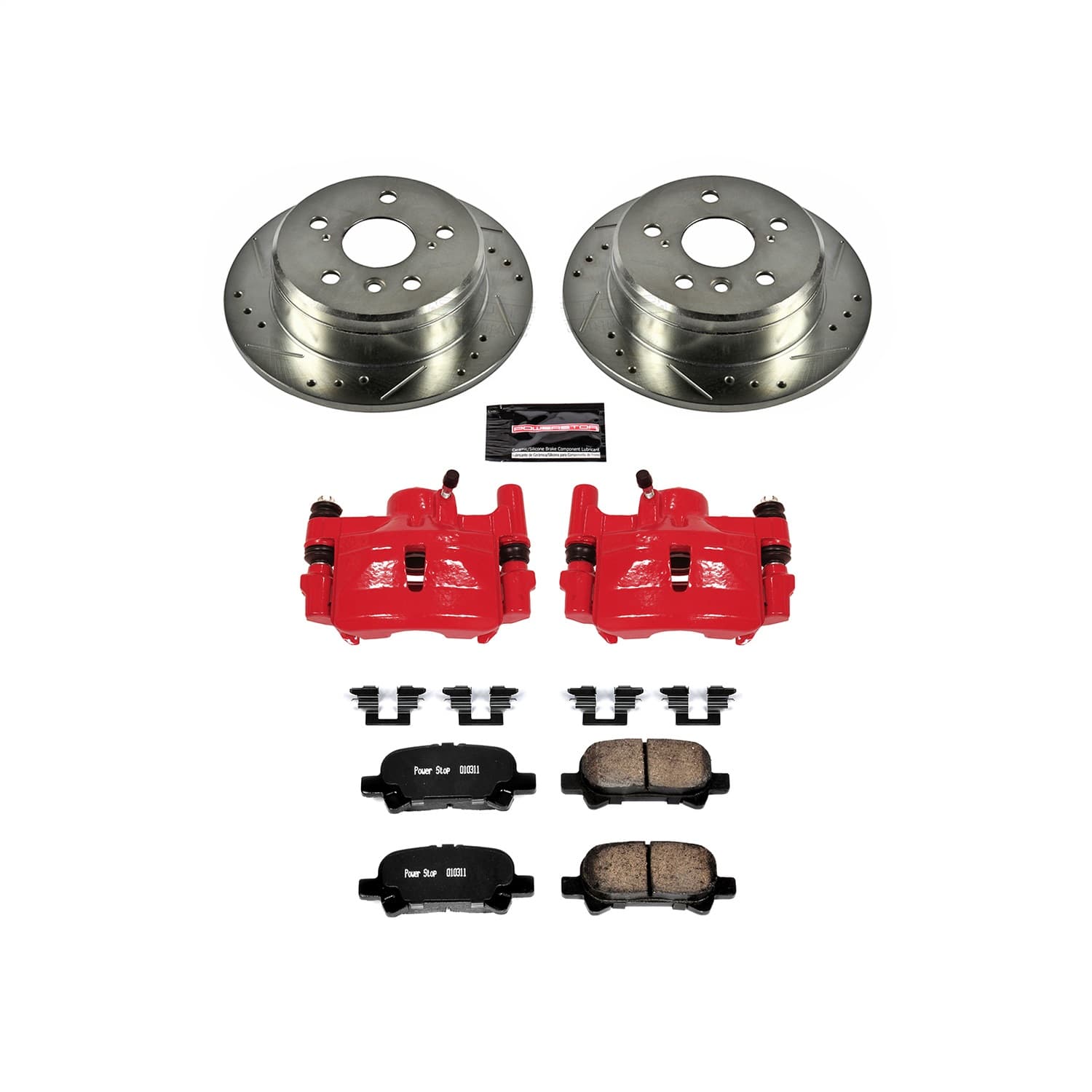 Power Stop - KC1083 - Rear - Disc Brake Pad/Caliper and Rotor Kit image 1