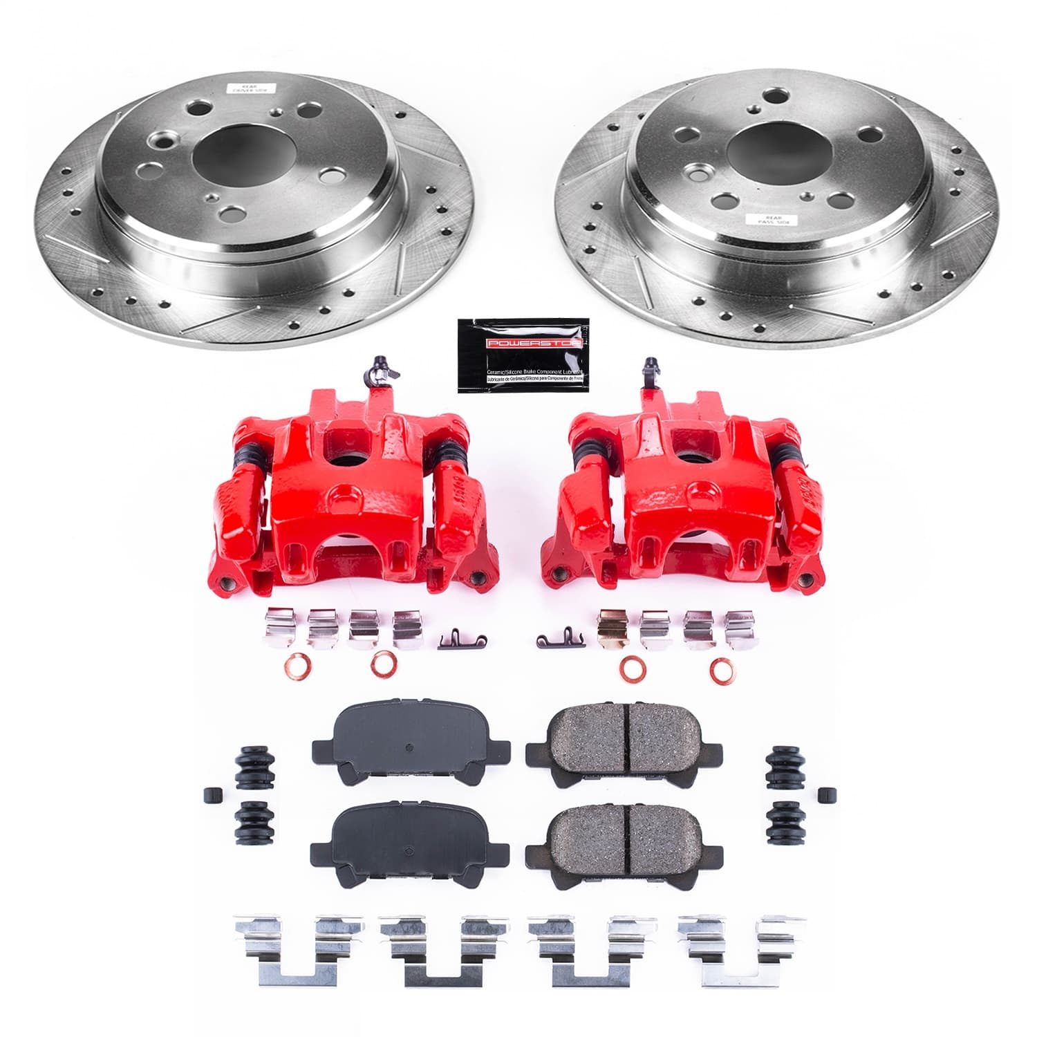 Power Stop - KC1083A - Rear - Disc Brake Pad/Caliper and Rotor Kit image 1