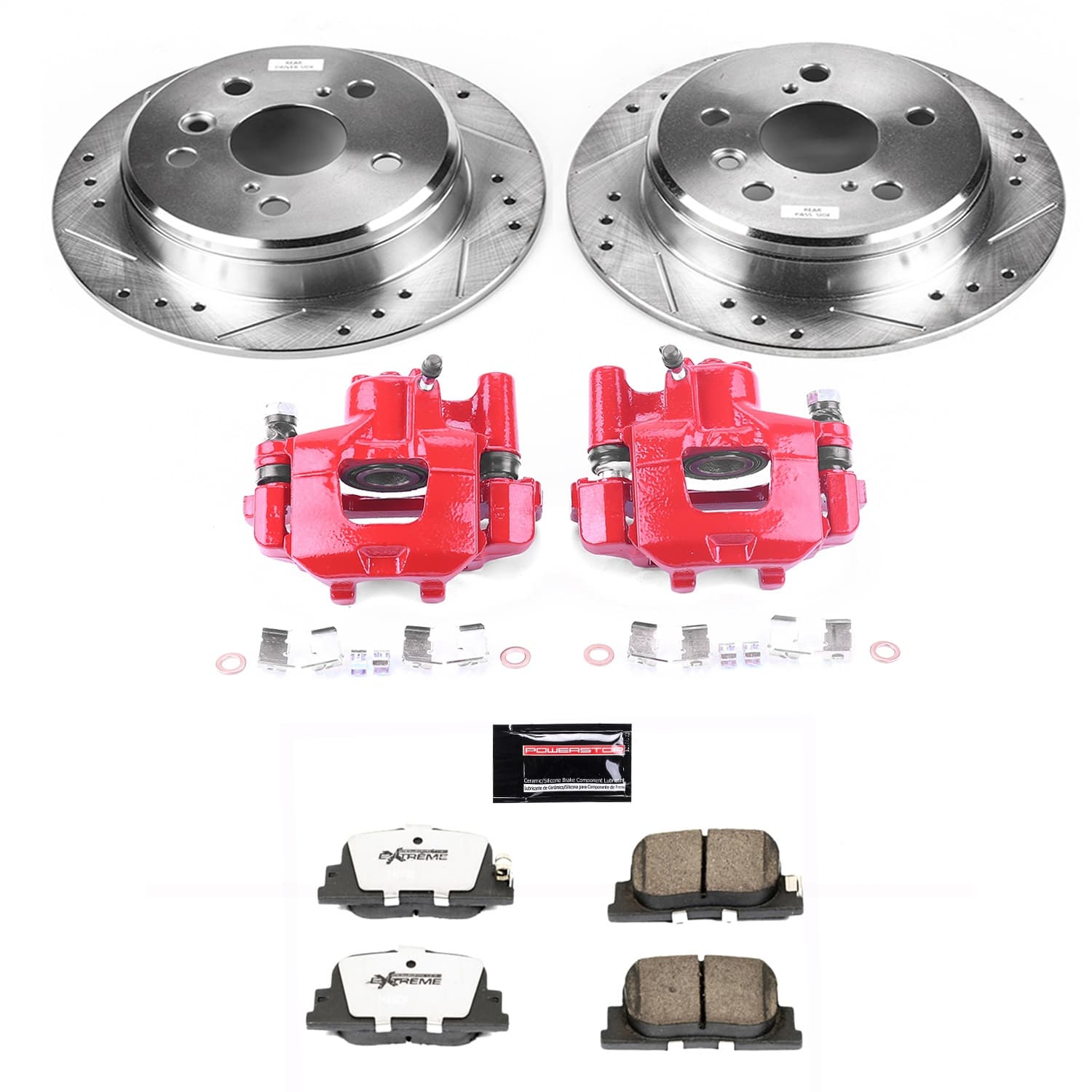 Power Stop - KC1084-26 - Rear - Disc Brake Pad/Caliper and Rotor Kit image 1