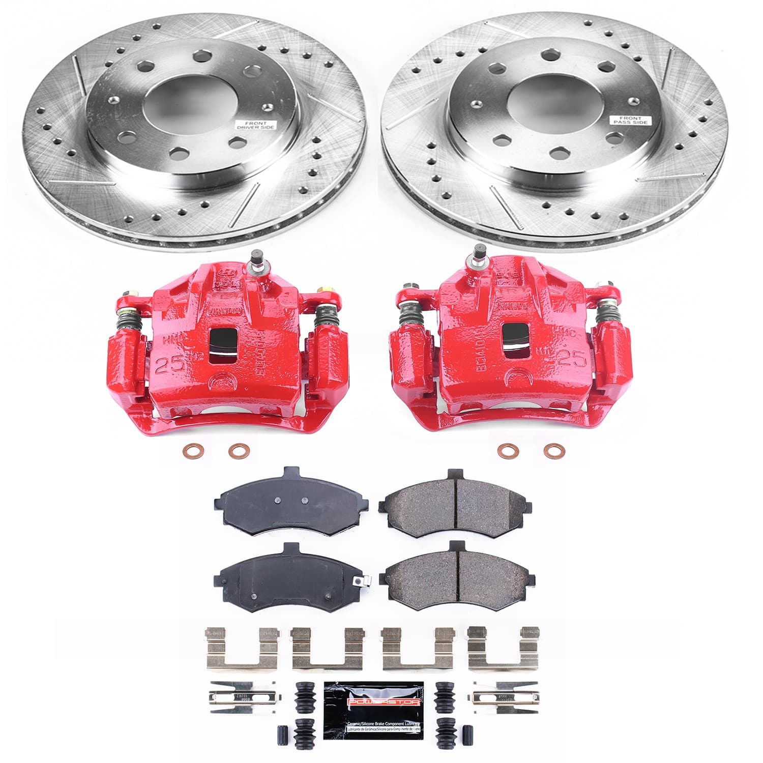 Power Stop - KC1093A - Front - Disc Brake Pad/Caliper and Rotor Kit image 1
