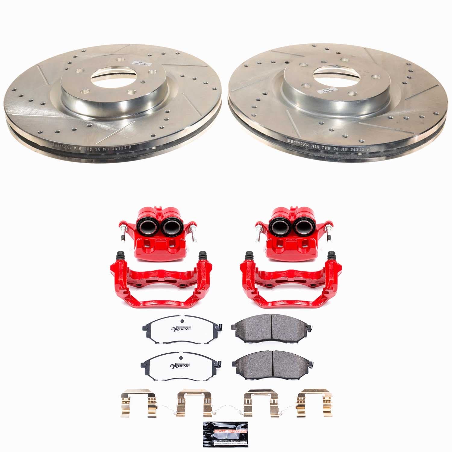 Power Stop - KC112A-26 - Front - Disc Brake Pad/Caliper and Rotor Kit image 1