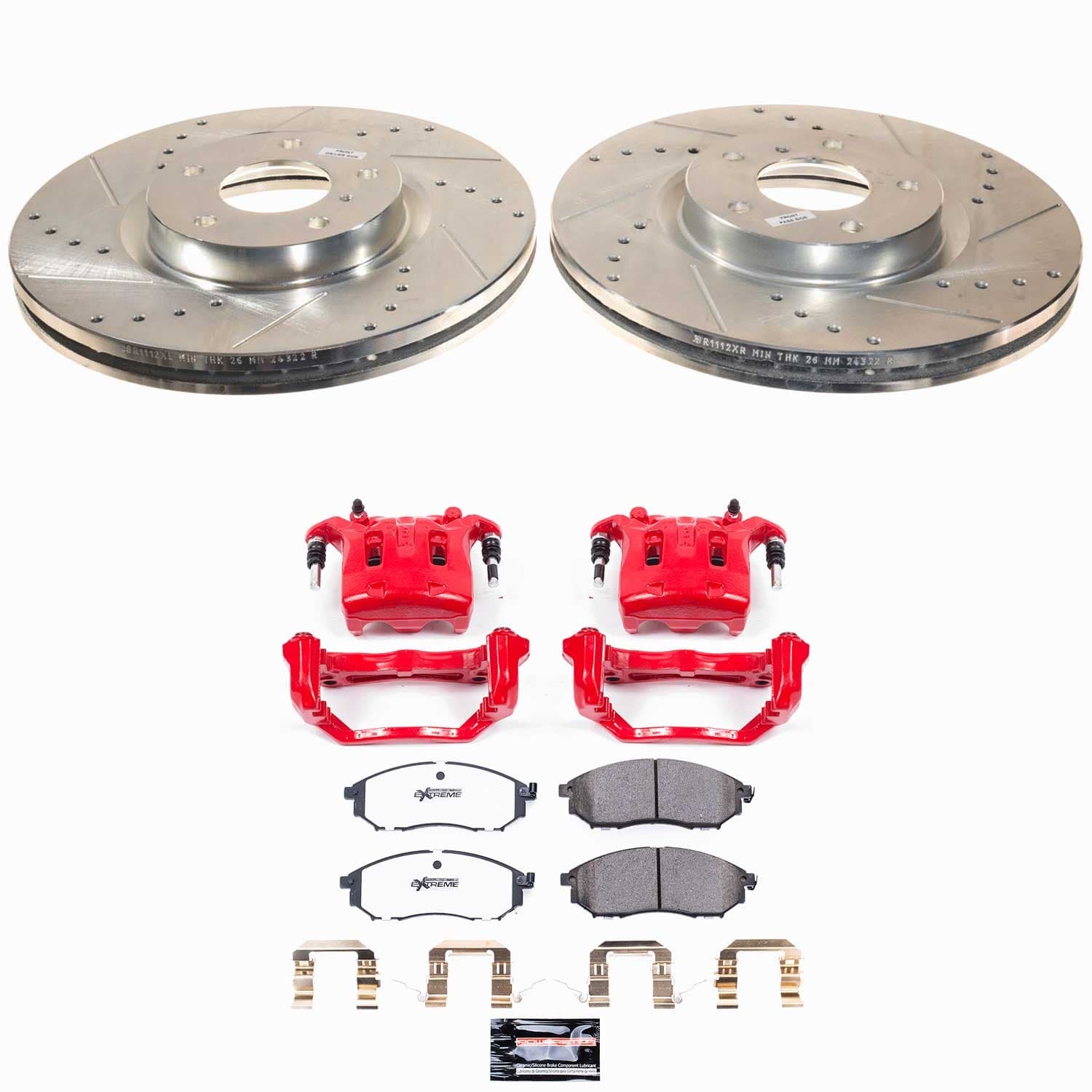 Power Stop - KC112B-26 - Front - Disc Brake Pad/Caliper and Rotor Kit image 1