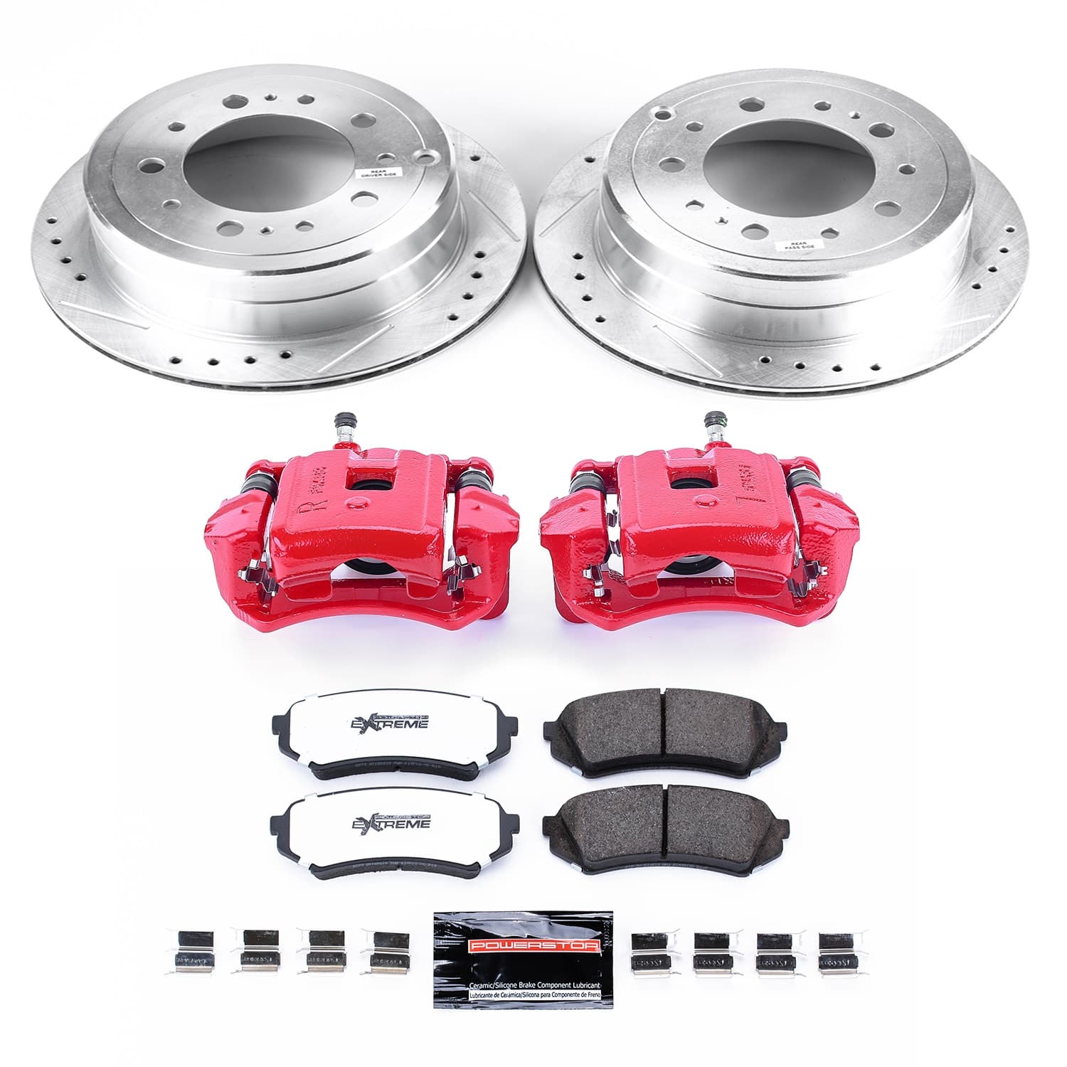 Power Stop - KC1134-36 - Rear - Disc Brake Pad/Caliper and Rotor Kit image 1