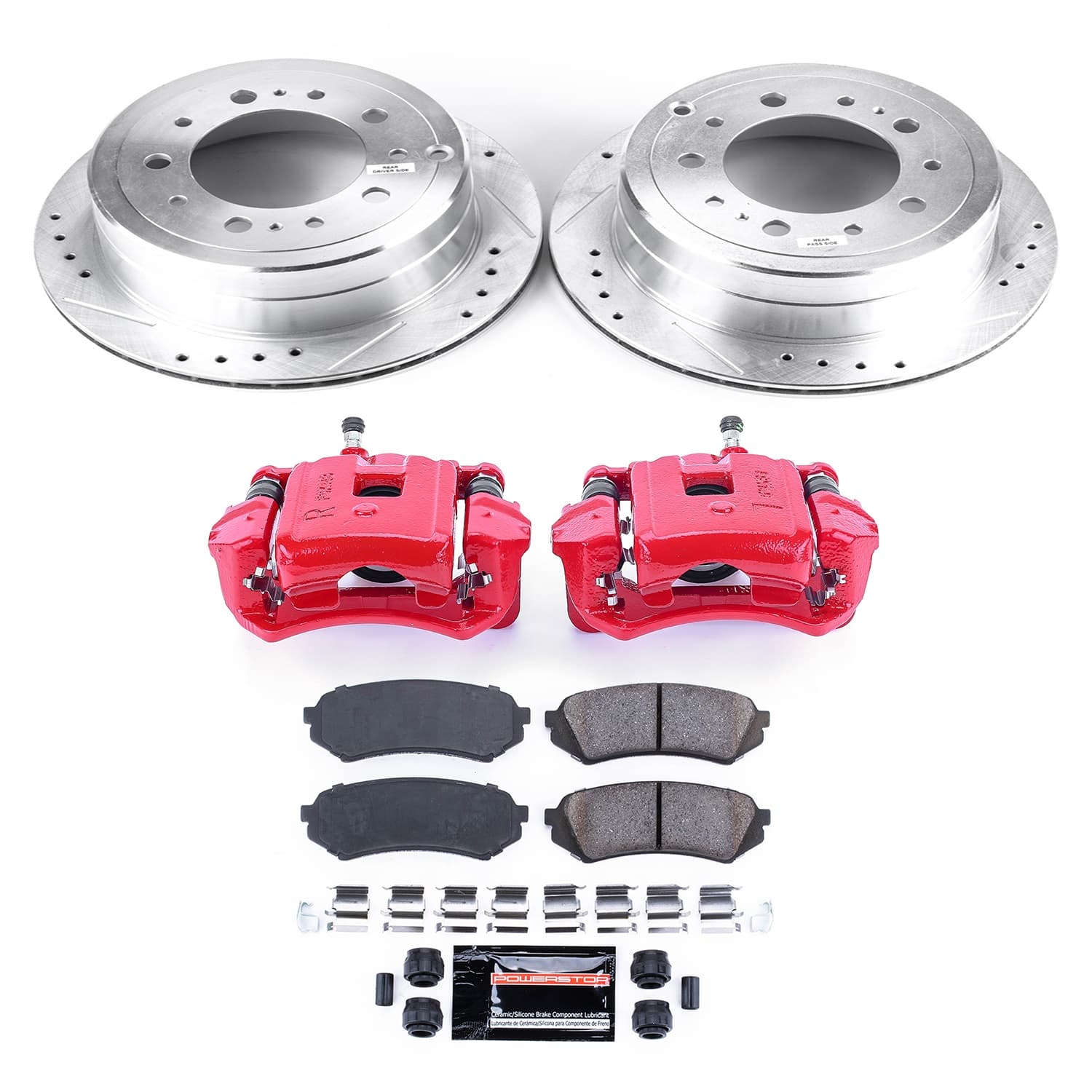 Power Stop - KC1134 - Rear - Disc Brake Pad/Caliper and Rotor Kit image 1