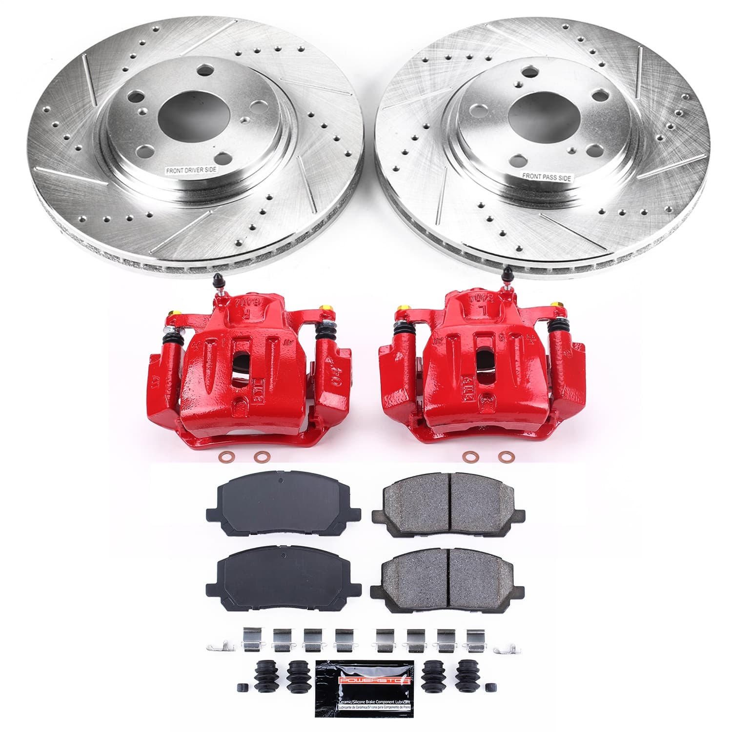 Power Stop - KC1137 - Front - Disc Brake Pad/Caliper and Rotor Kit image 1