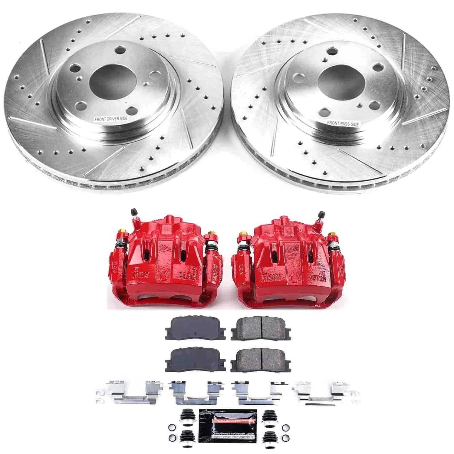 Power Stop - KC1141 - Front - Disc Brake Pad/Caliper and Rotor Kit image 1