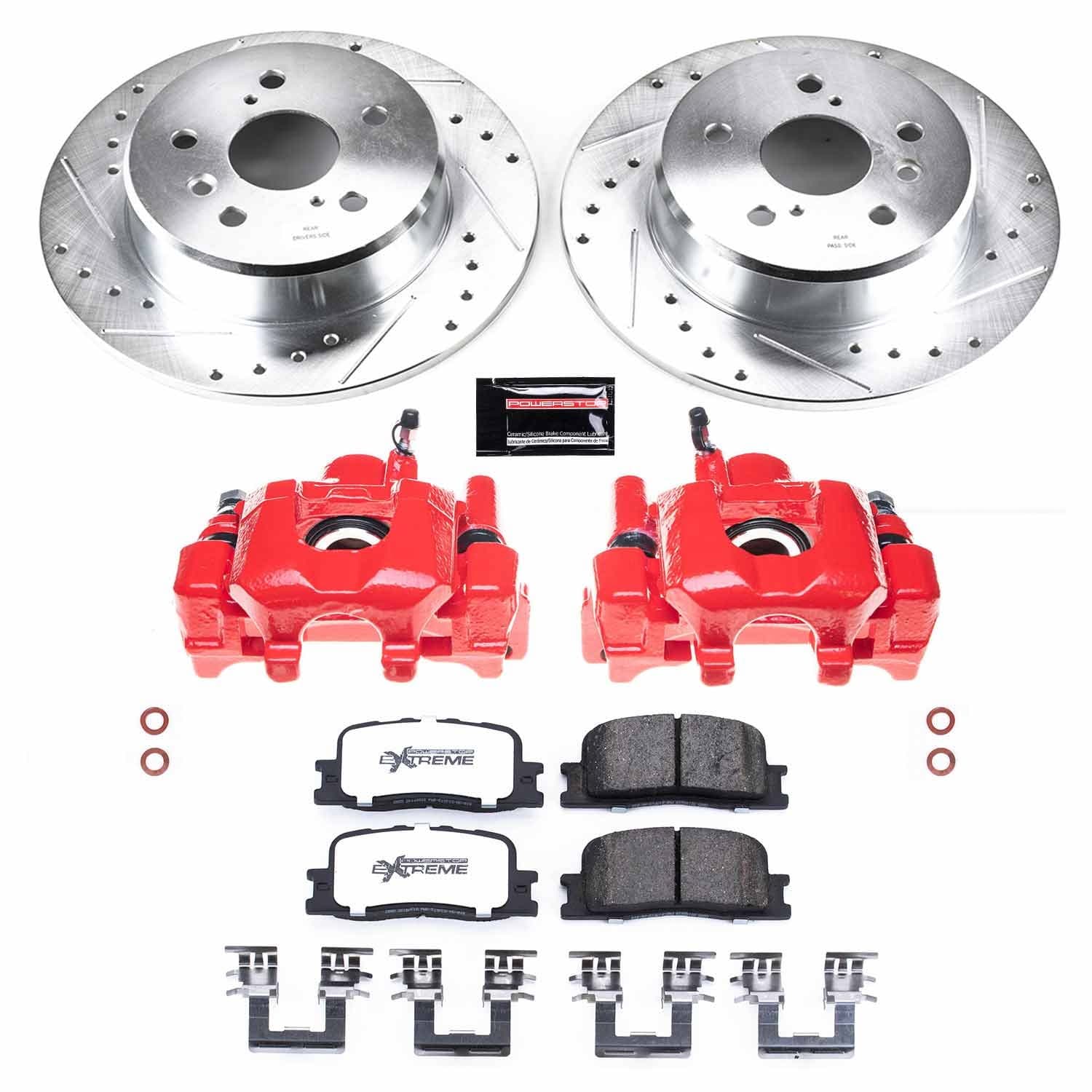 Power Stop - KC1148A-36 - Rear - Disc Brake Pad/Caliper and Rotor Kit image 1