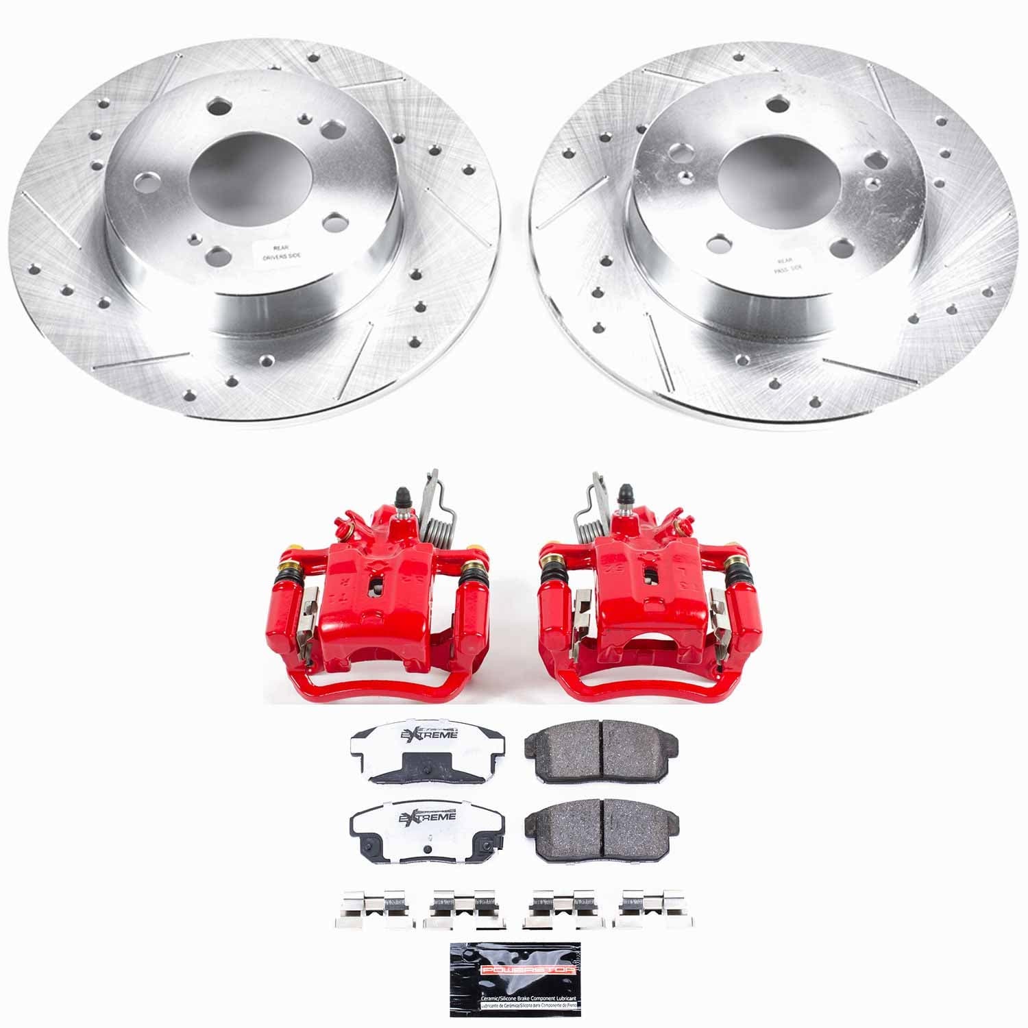 Power Stop - KC1169-26 - Rear - Disc Brake Pad/Caliper and Rotor Kit image 1