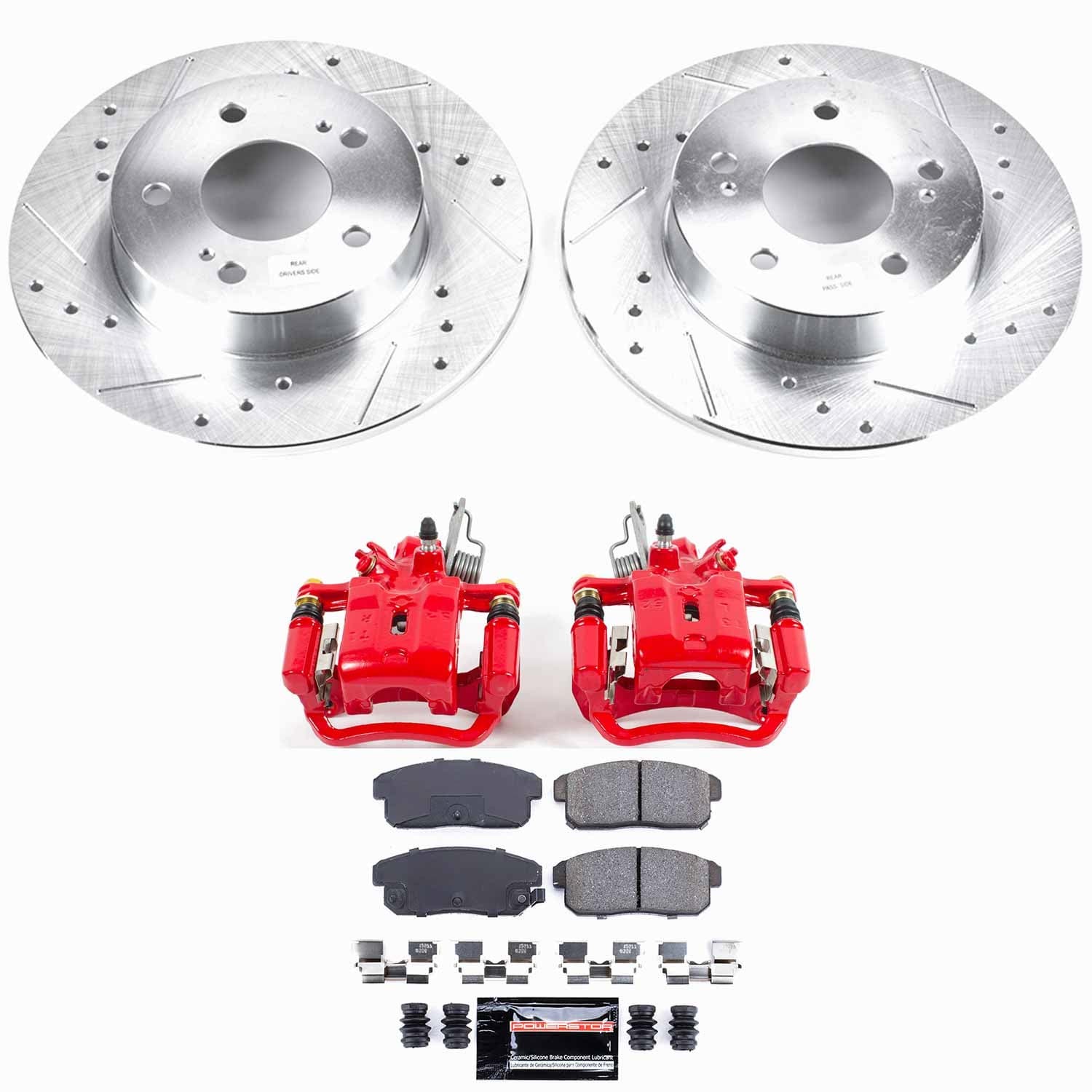 Power Stop - KC1169 - Rear - Disc Brake Pad/Caliper and Rotor Kit image 1