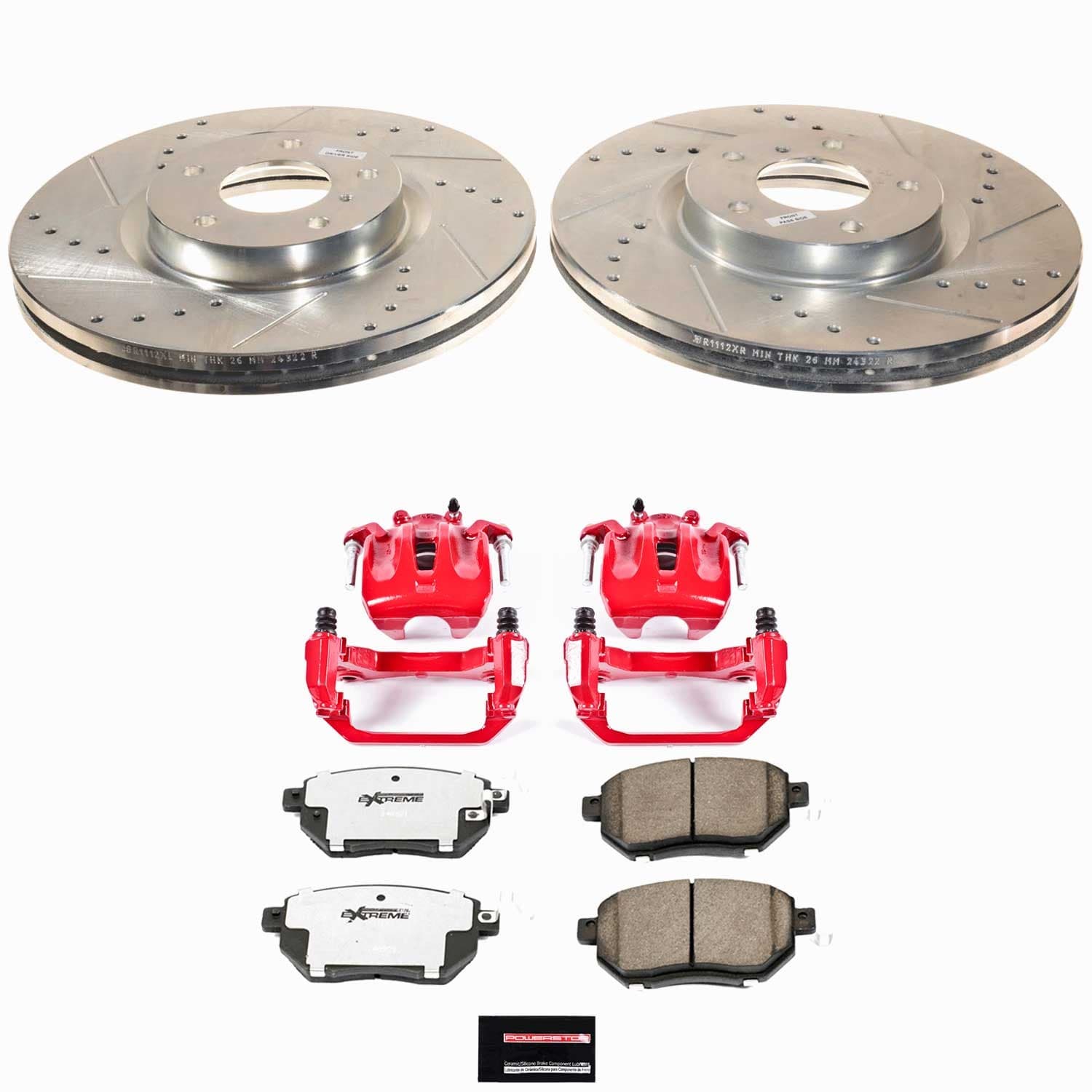 Power Stop - KC116A-26 - Front - Disc Brake Pad/Caliper and Rotor Kit image 1