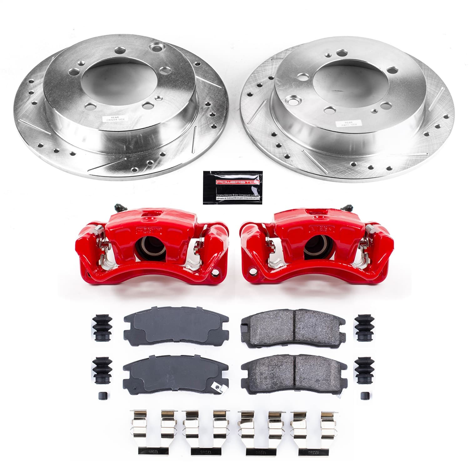 Power Stop - KC1203 - Rear - Disc Brake Pad/Caliper and Rotor Kit image 1
