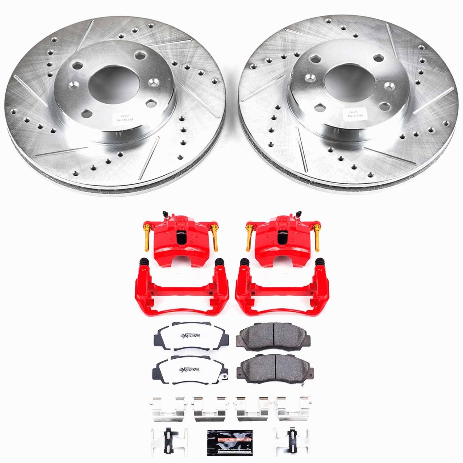 Power Stop - KC1237-26 - Front - Disc Brake Pad/Caliper and Rotor Kit image 1