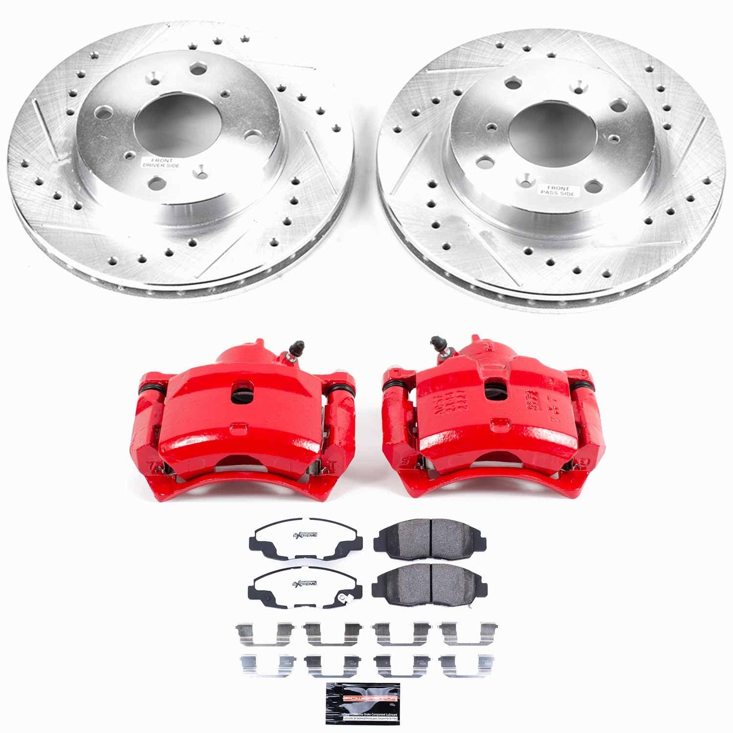 Power Stop - KC1239-26 - Front - Disc Brake Pad/Caliper and Rotor Kit image 1