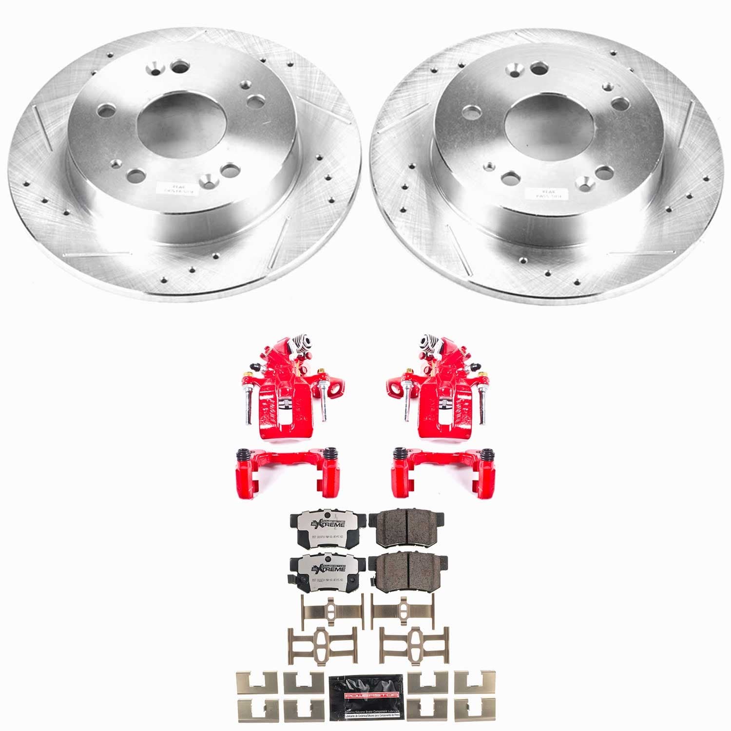 Power Stop - KC1243-26 - Rear - Disc Brake Pad/Caliper and Rotor Kit image 1