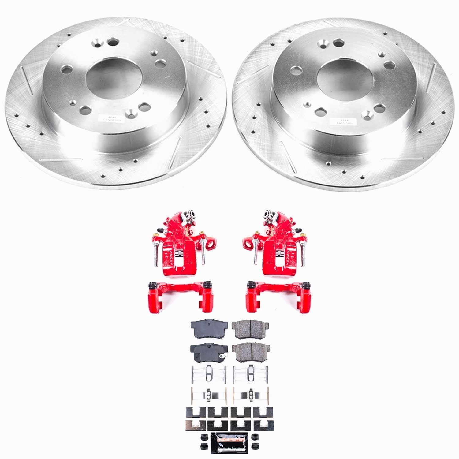 Power Stop - KC1243 - Rear - Disc Brake Pad/Caliper and Rotor Kit image 1