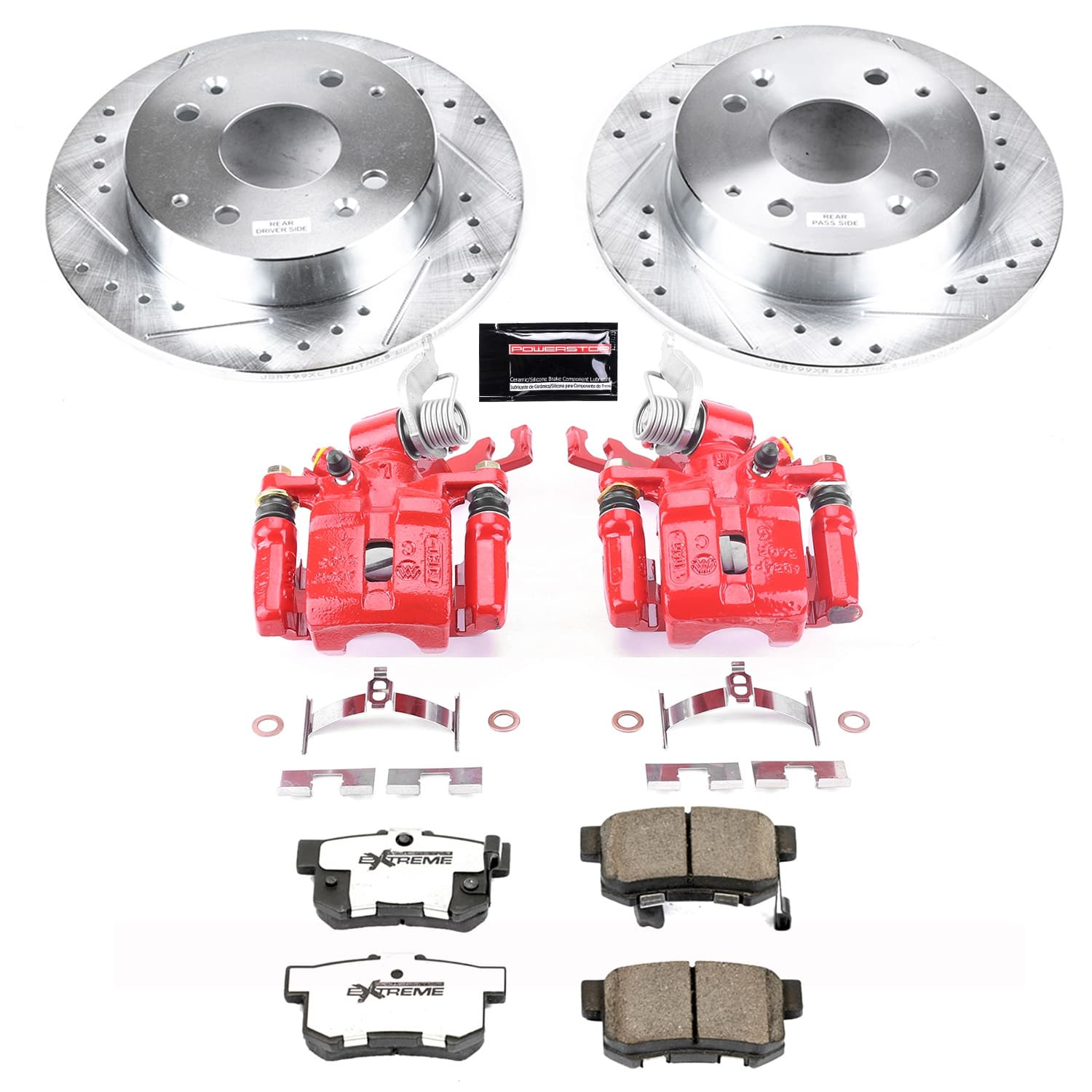 Power Stop - KC1244B-26 - Rear - Disc Brake Pad/Caliper and Rotor Kit image 1