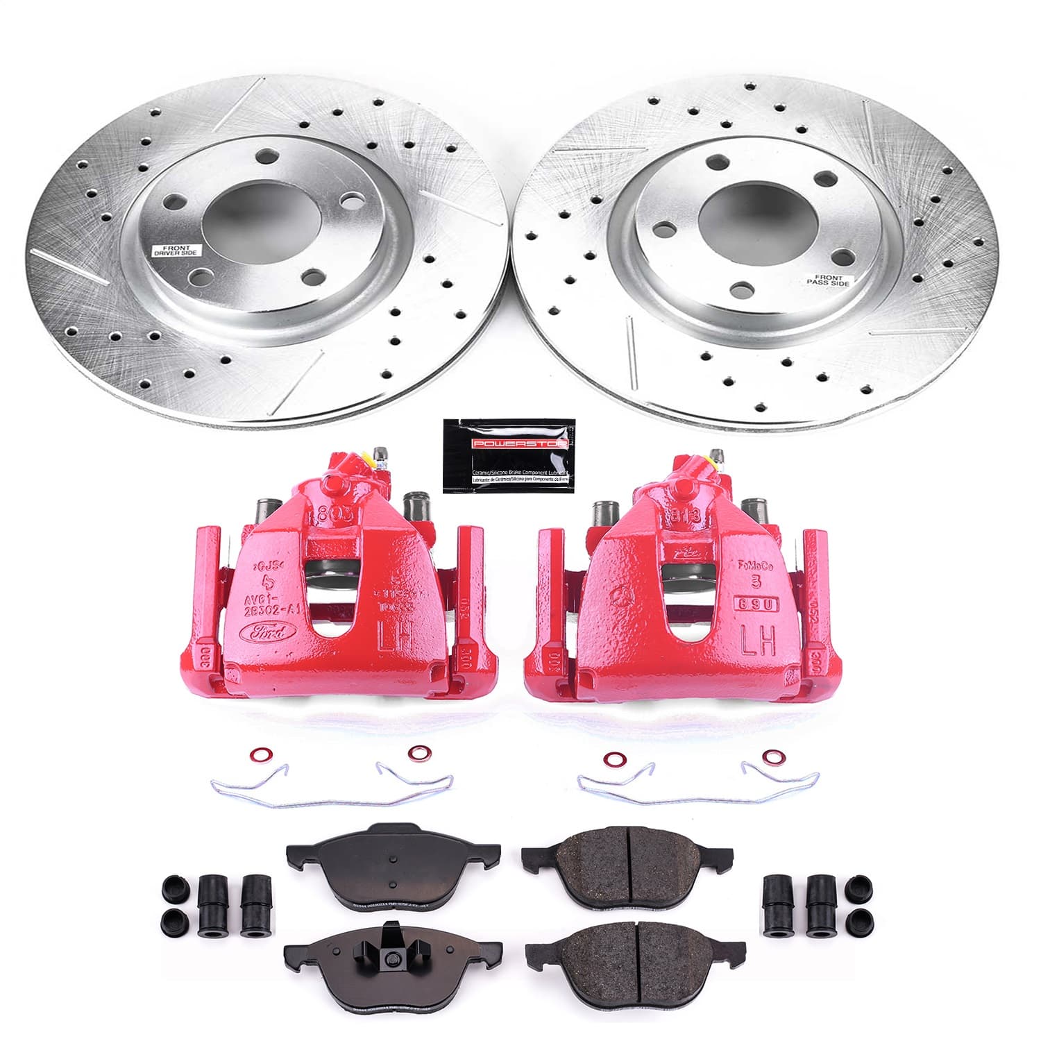 Power Stop - KC125C - Front - Disc Brake Pad/Caliper and Rotor Kit image 1