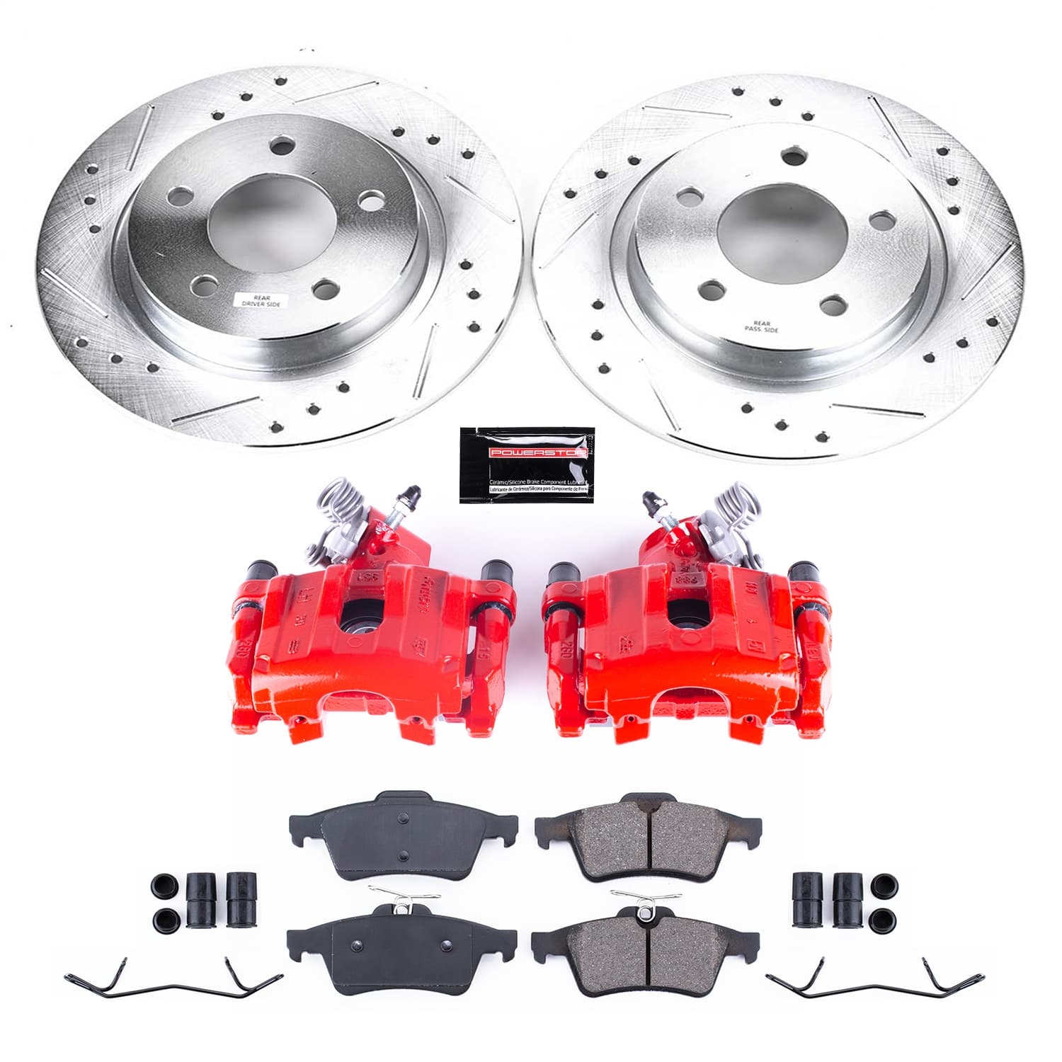 Power Stop - KC129 - Rear - Disc Brake Pad/Caliper and Rotor Kit image 1