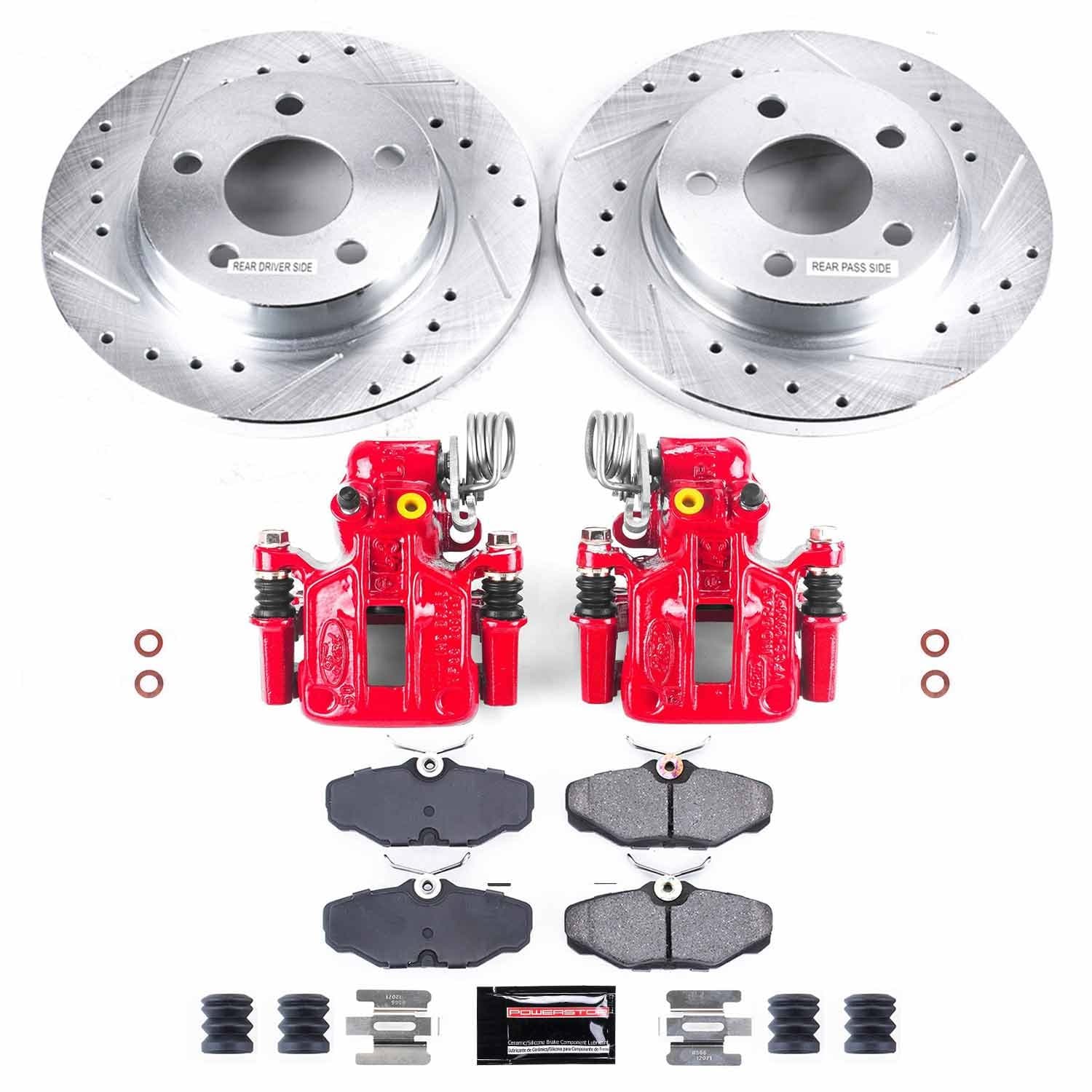 Power Stop - KC1298 - Rear - Disc Brake Pad/Caliper and Rotor Kit image 1