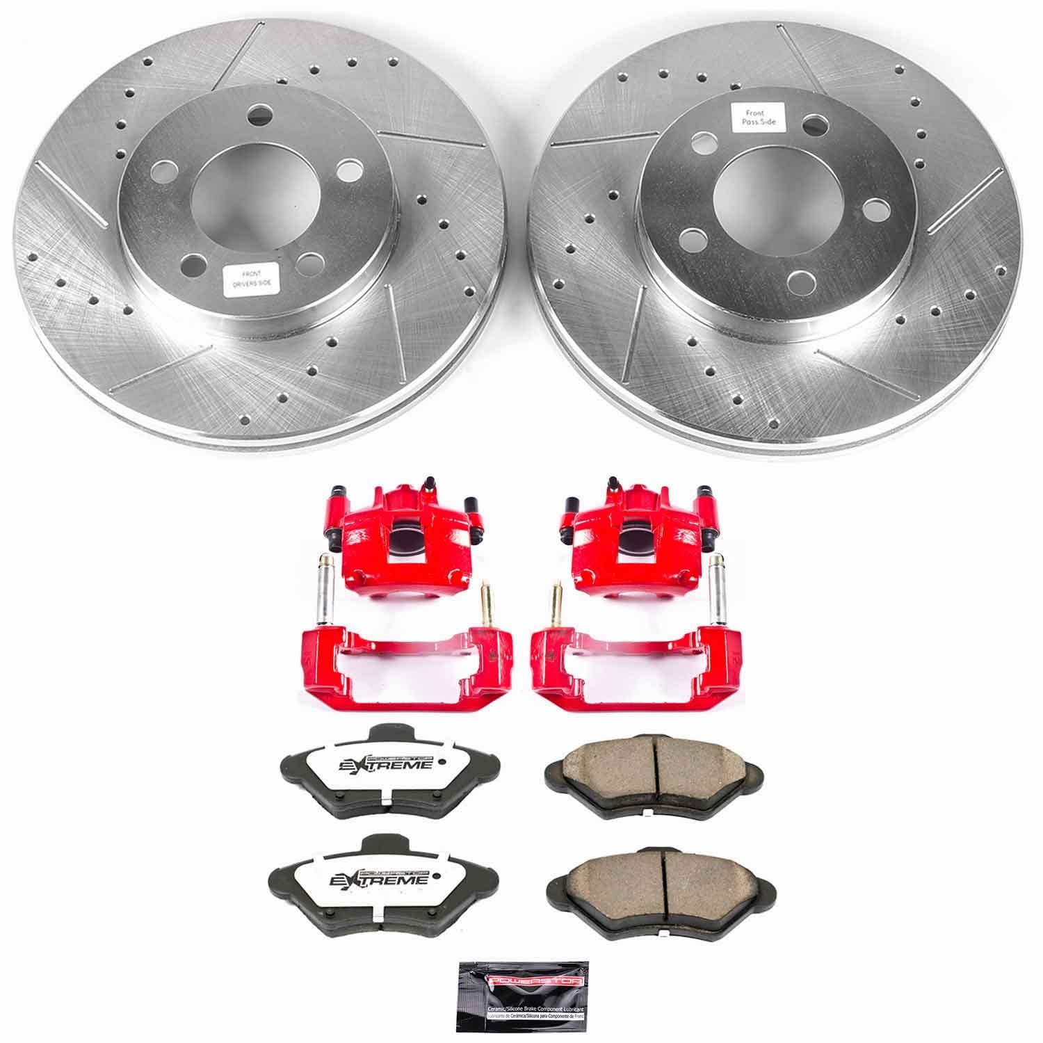 Power Stop - KC1325-26 - Front - Disc Brake Pad/Caliper and Rotor Kit image 1