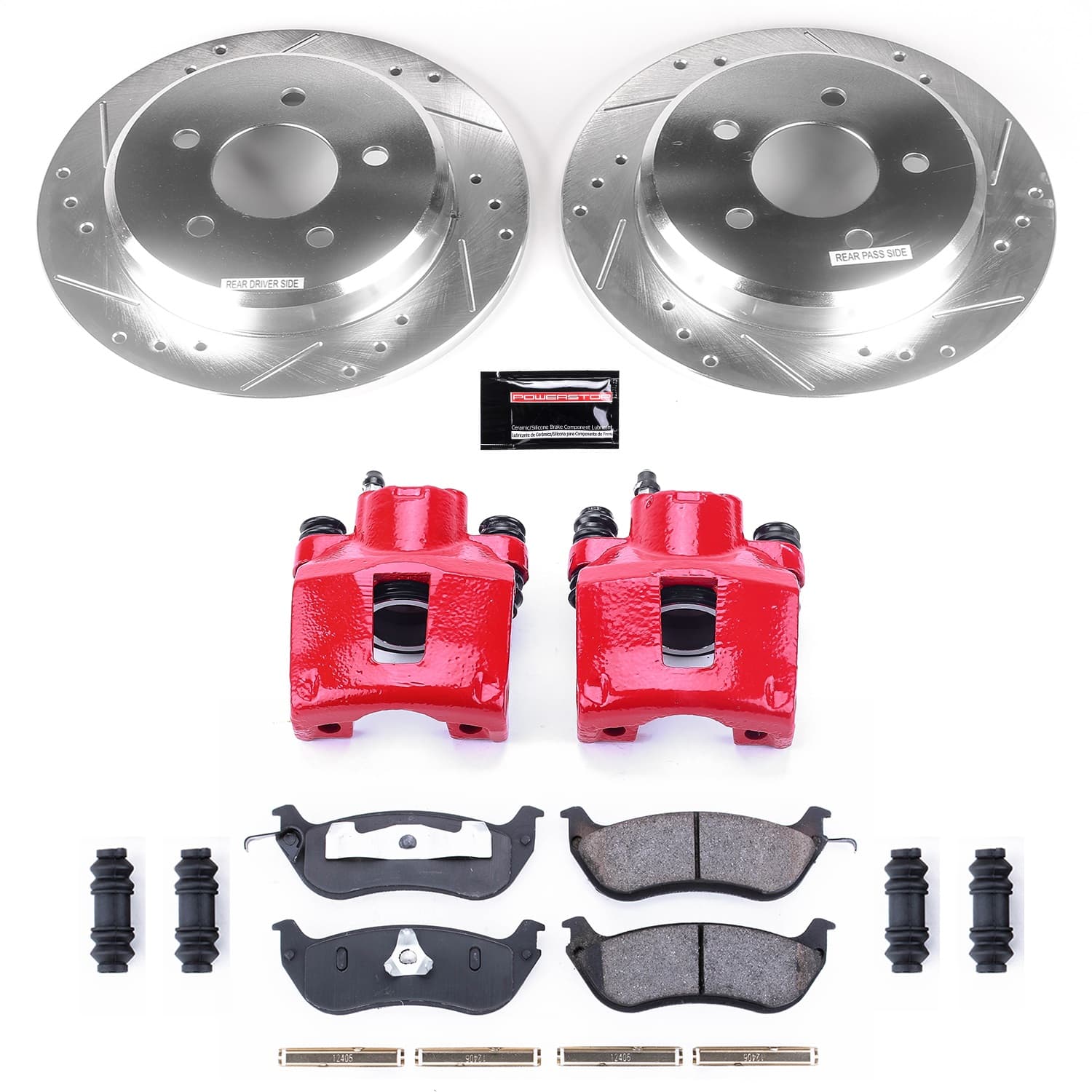Power Stop - KC1331 - Rear - Disc Brake Pad/Caliper and Rotor Kit image 1