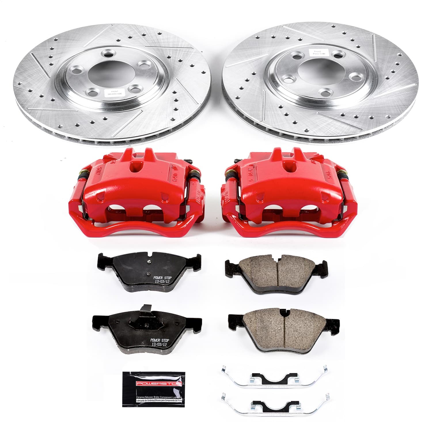 Power Stop - KC1349 - Front - Disc Brake Pad/Caliper and Rotor Kit image 1