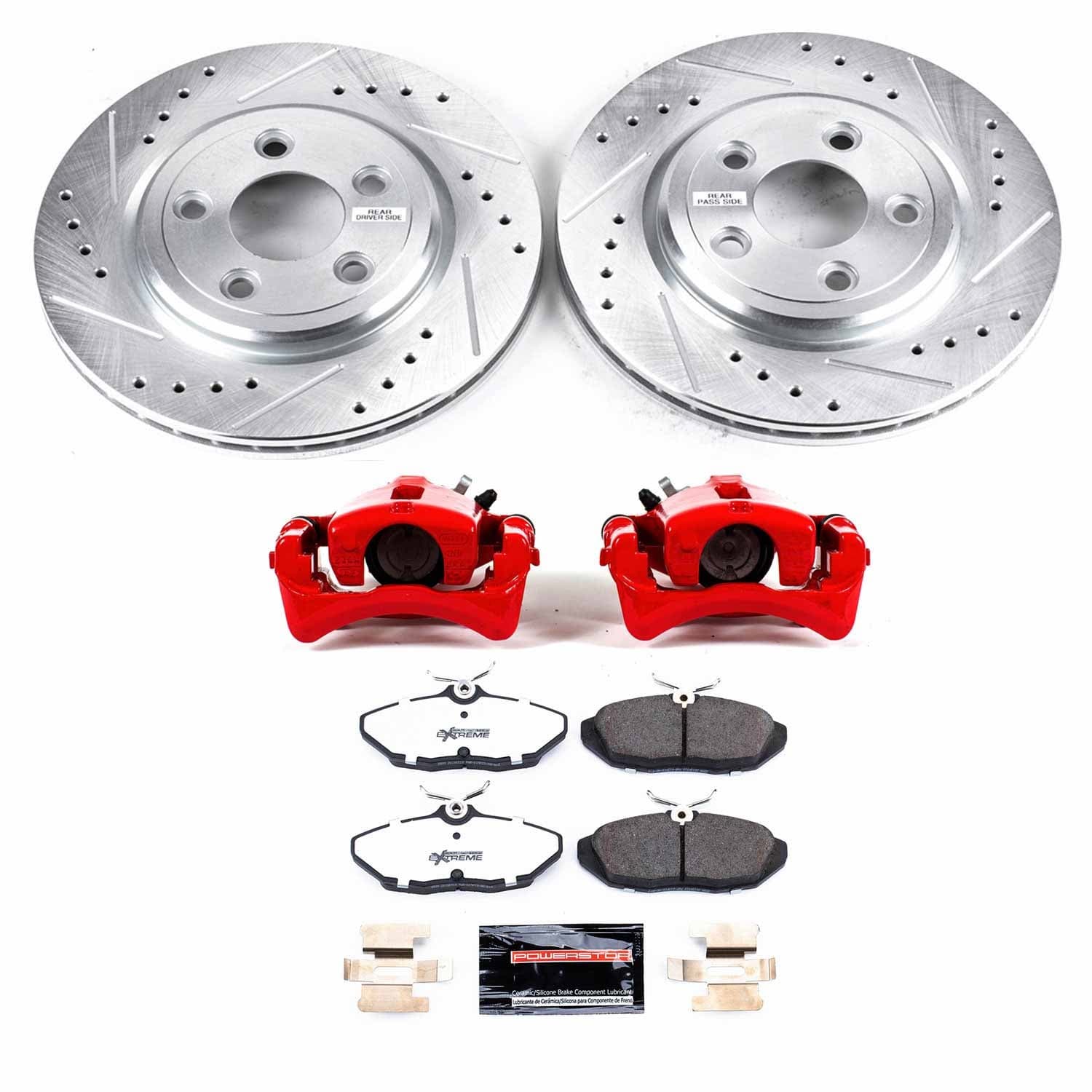 Power Stop - KC1360-26 - Rear - Disc Brake Pad/Caliper and Rotor Kit image 1