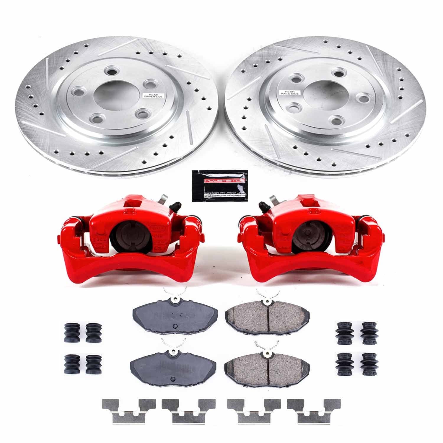 Power Stop - KC1361 - Rear - Disc Brake Pad/Caliper and Rotor Kit image 1