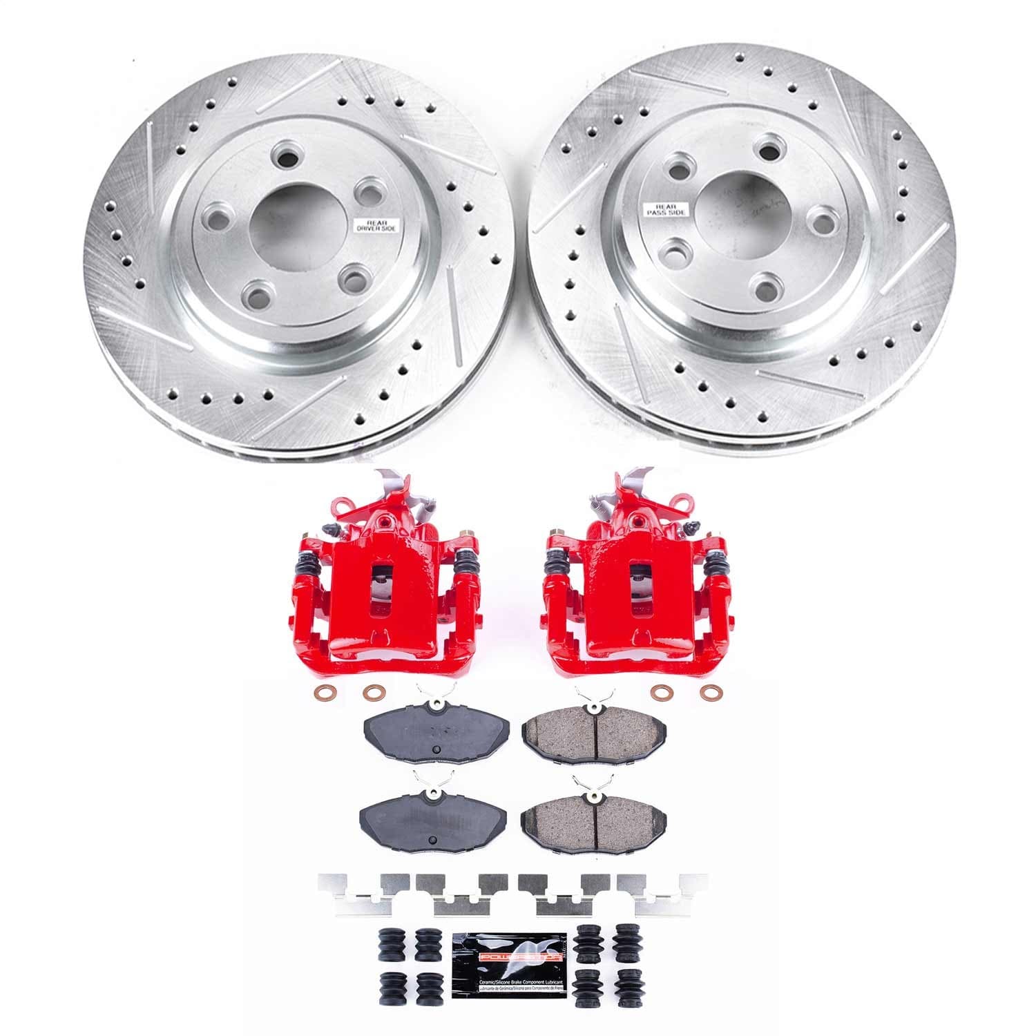 Power Stop - KC1361A - Rear - Disc Brake Pad/Caliper and Rotor Kit image 1