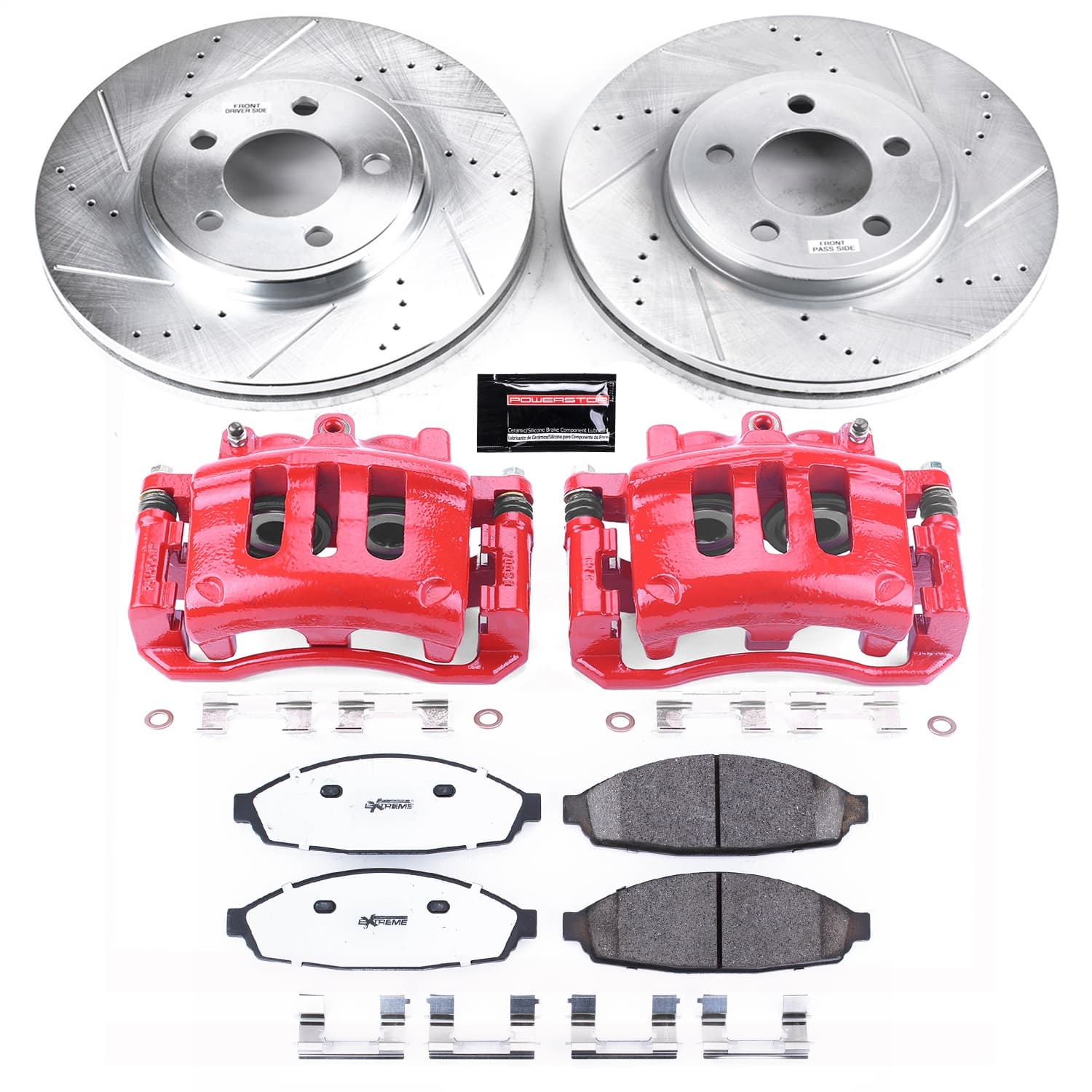 Power Stop - KC1364-26 - Front - Disc Brake Pad/Caliper and Rotor Kit image 1