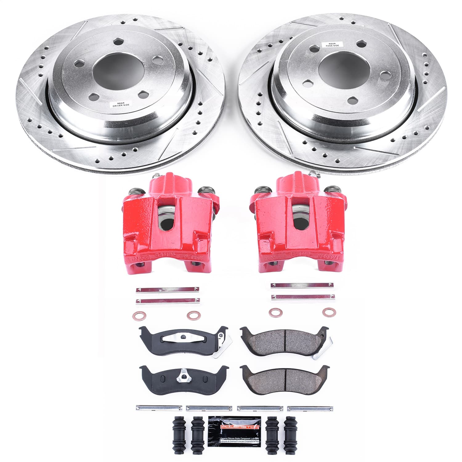 Power Stop - KC1368 - Rear - Disc Brake Pad/Caliper and Rotor Kit image 1